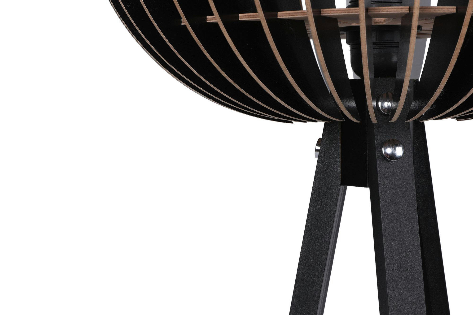 Thumbnail - Opviq Stehleuchte schwarz MDF B/H/T/L/D: ca. 36x145x36x36x36 cm E27 1 Brennstellen