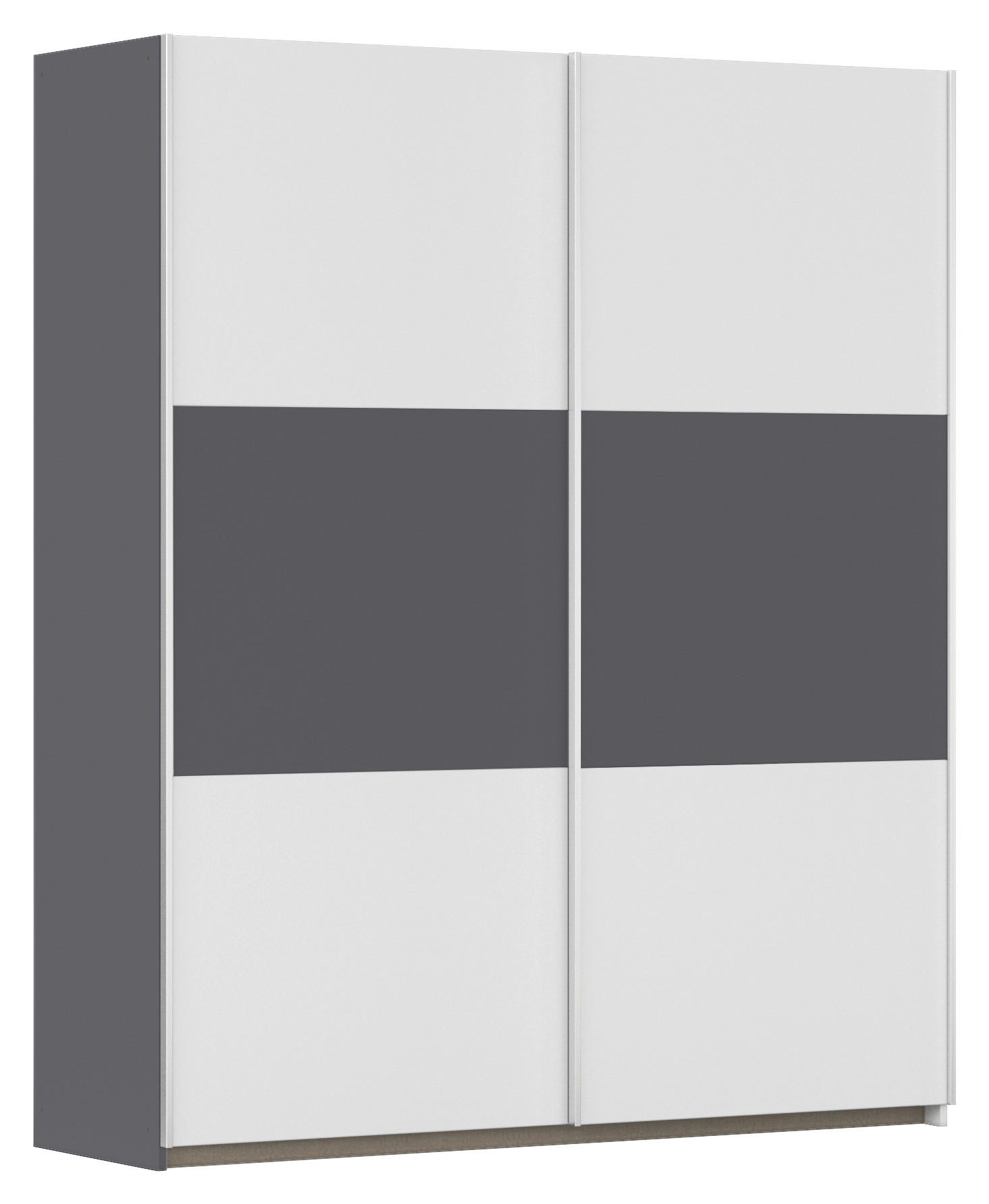 Thumbnail - Kleiderschrank Oslo Alpinweiß grau B/H/T: ca. 175x210x59 cm