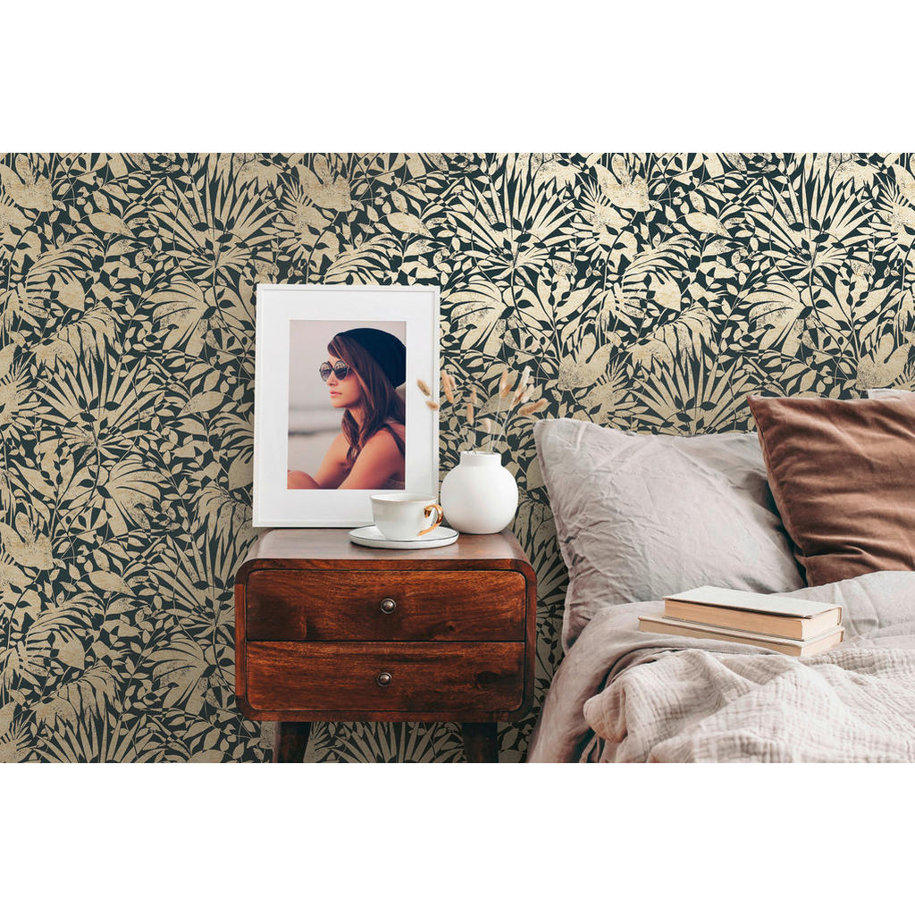 Thumbnail - A.S.Creation Vliestapete schwarz gold B/H/D: ca. 53x1005x8,5 cm