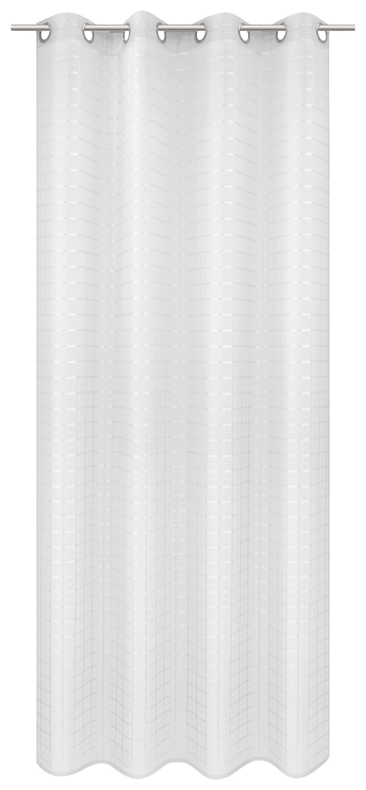 Thumbnail - POCOline Ösenvorhang Check weiß B/L: ca. 135x245 cm