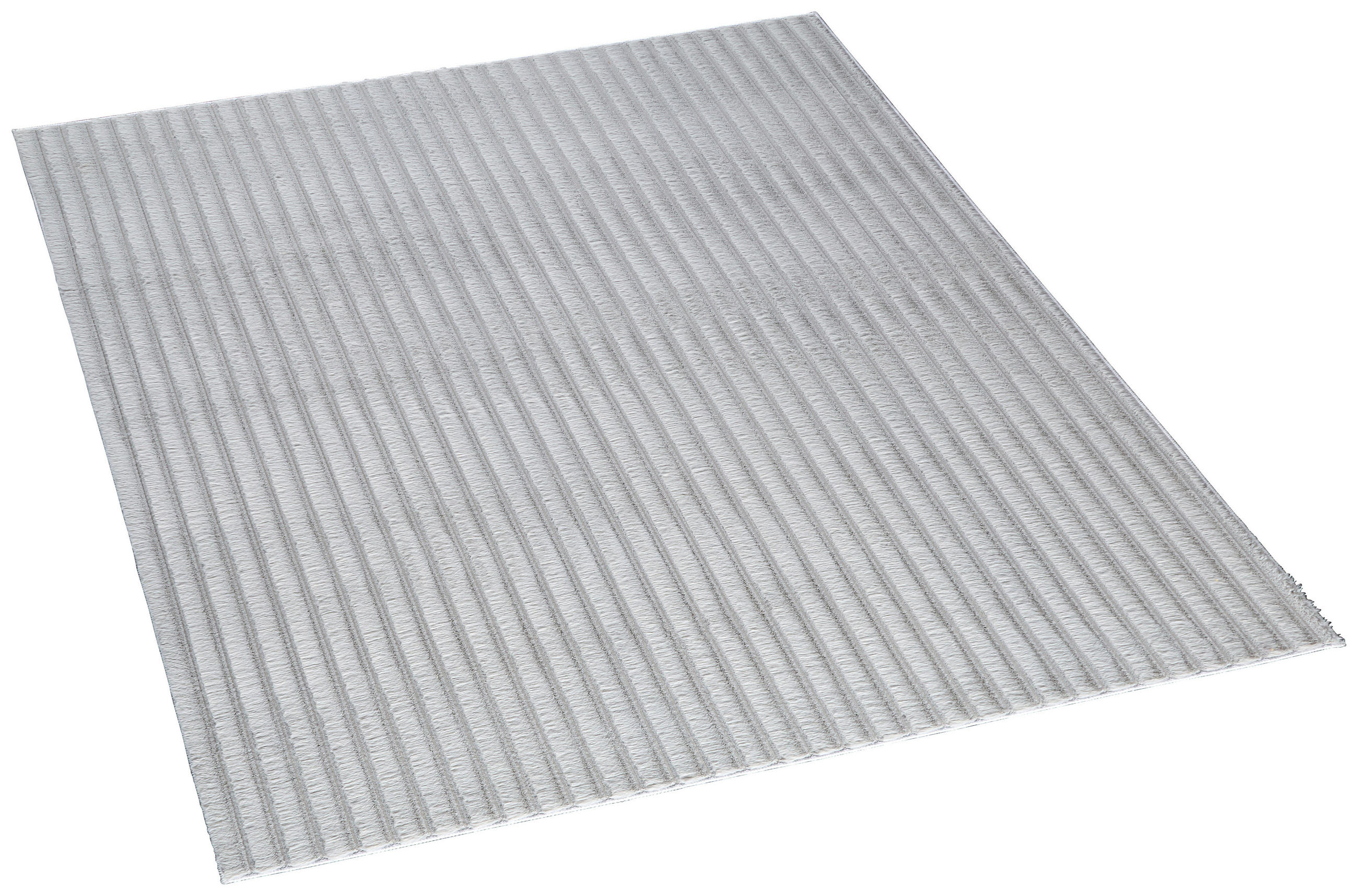 Fellimitat Stripy grau B/L: ca. 80x140 cm
