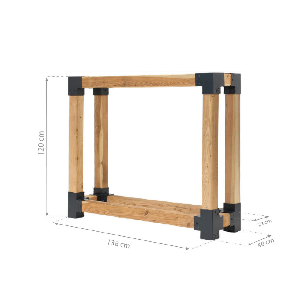 Thumbnail - Westmann Kaminholzregal Michel natur B/H/L: ca. 40x120x138 cm