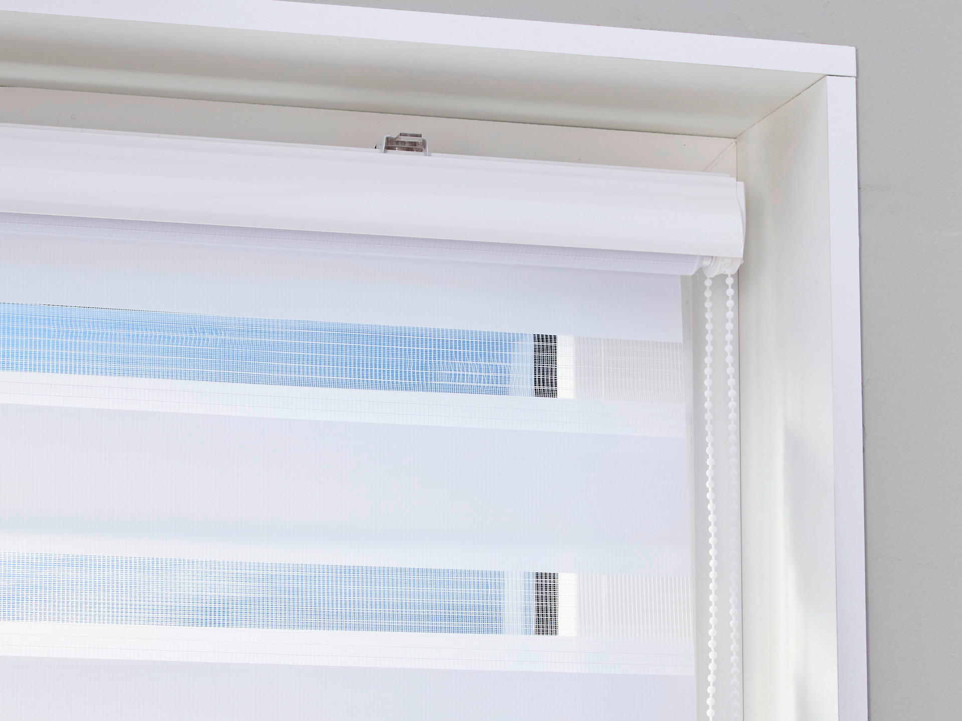 Thumbnail - POCOline Doppelrollo mit Blende Easy-Fix weiß B/L: ca. 65x160 cm