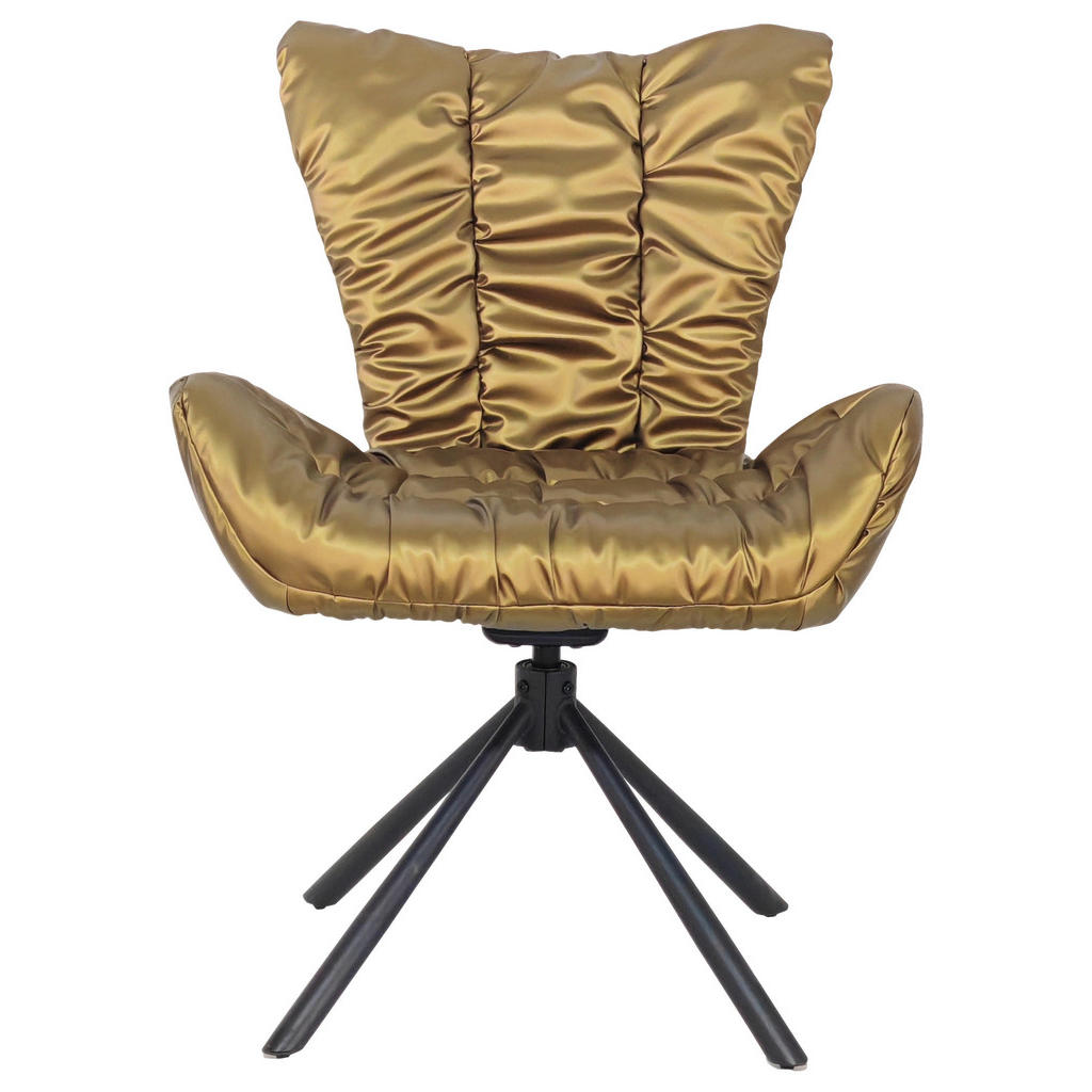 Thumbnail - Drehstuhl Brest gold Kunstleder Nylon B/T: ca. 67x65 cm