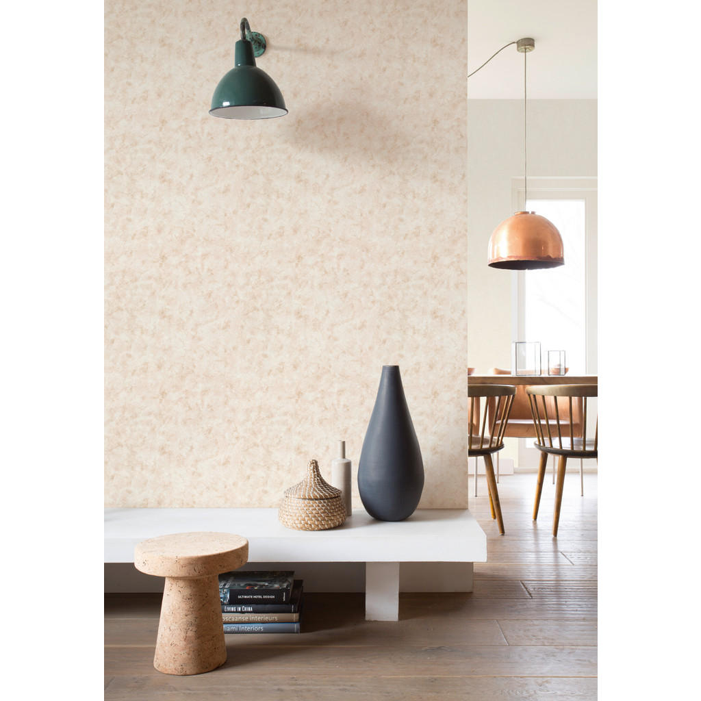 Thumbnail - Papiertapete Wischoptik beige B/L: ca. 53x1005 cm