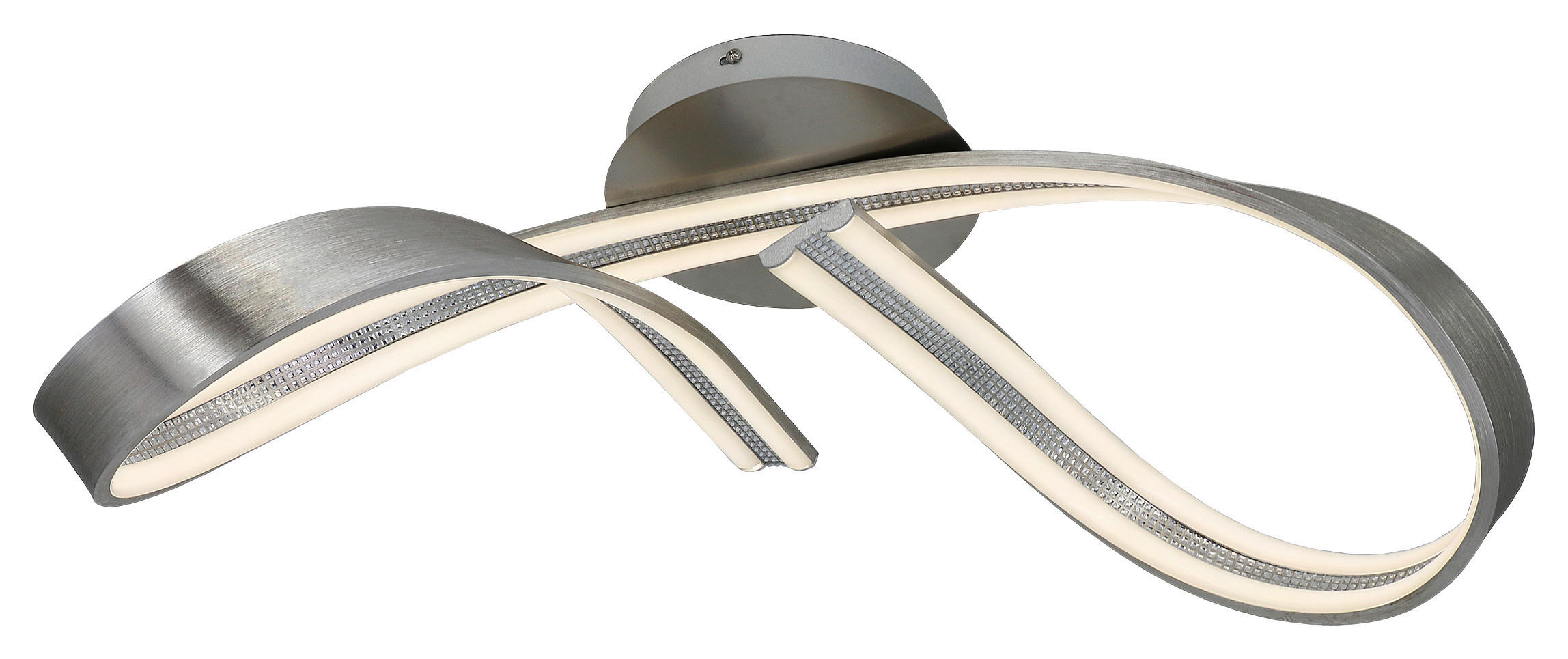 Thumbnail - POCOline LED-Deckenleuchte Boucle nickel Metall Acryl B/H/L: ca. 25x23x75 cm