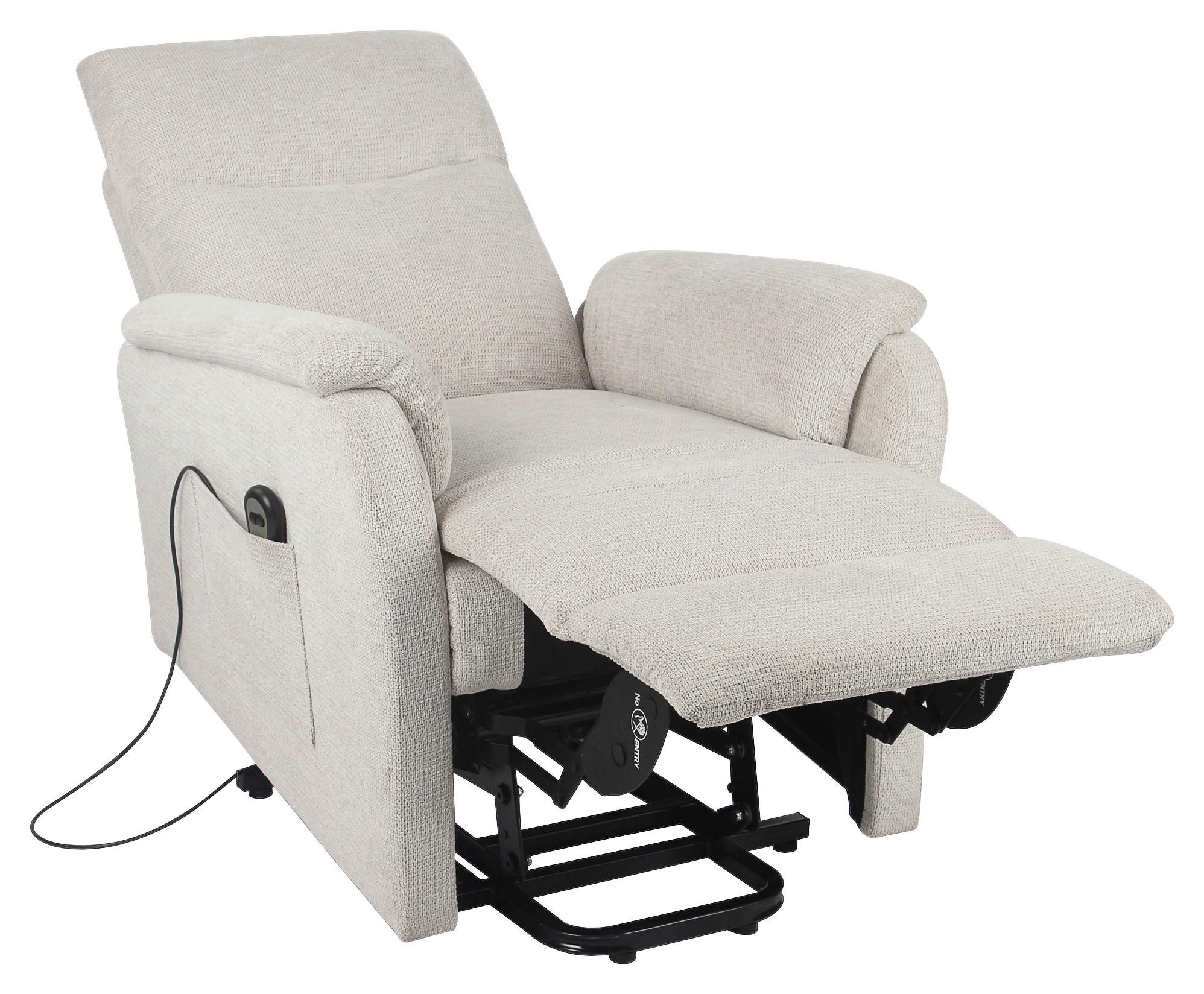 Thumbnail - TV-Sessel Rubi beige Webstoff B/H/T: ca. 75x136x87 cm