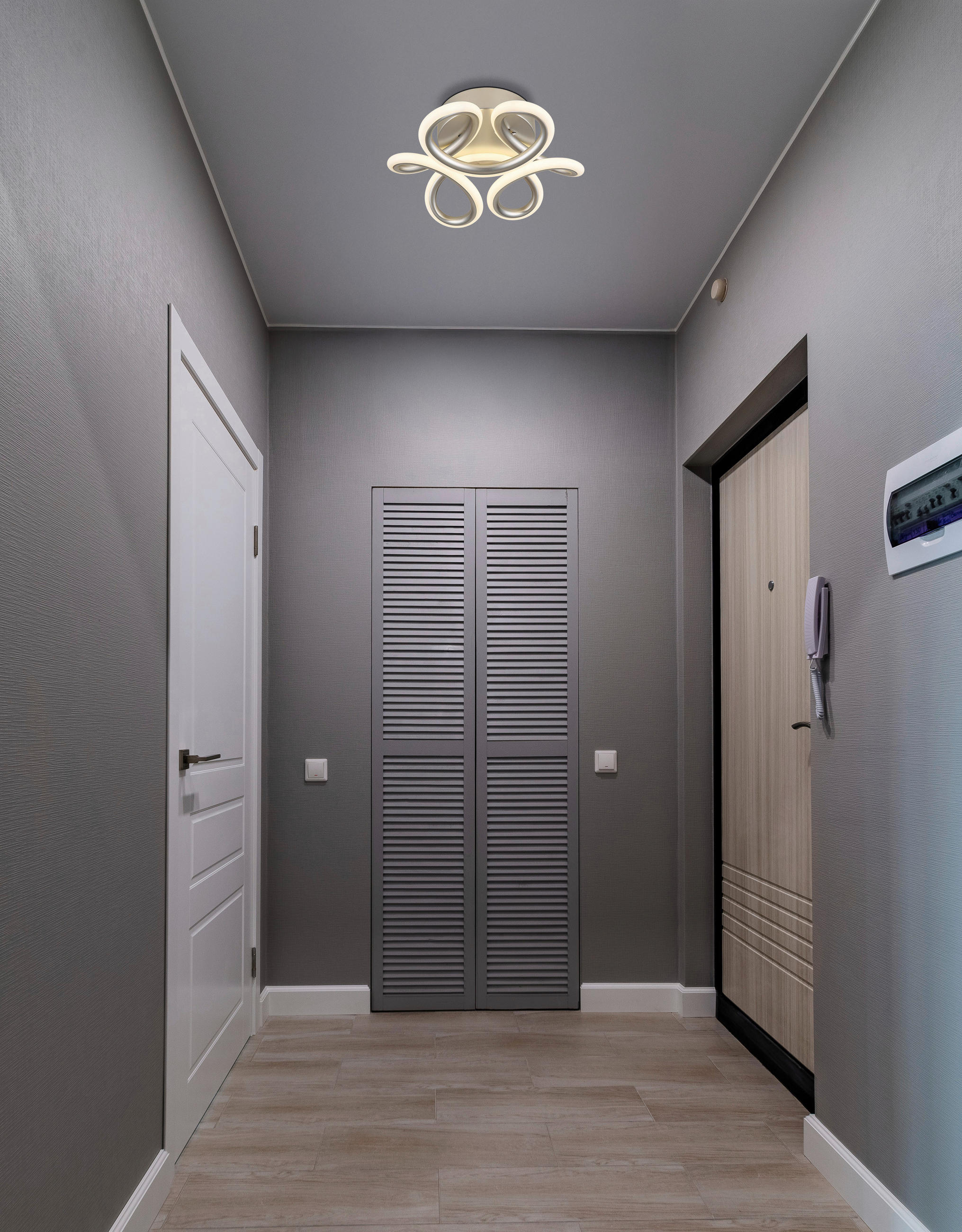 Thumbnail - GLOBO Deckenleuchte silber Aluminium Metall H/D: ca. 10x26 cm 1 Brennstellen