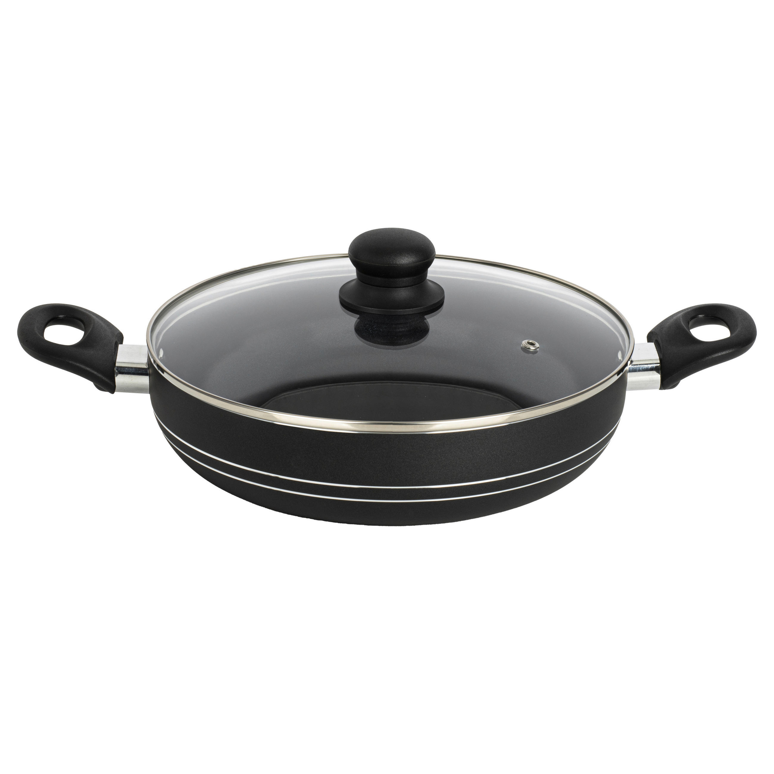 Servierpfanne schwarz Aluminium