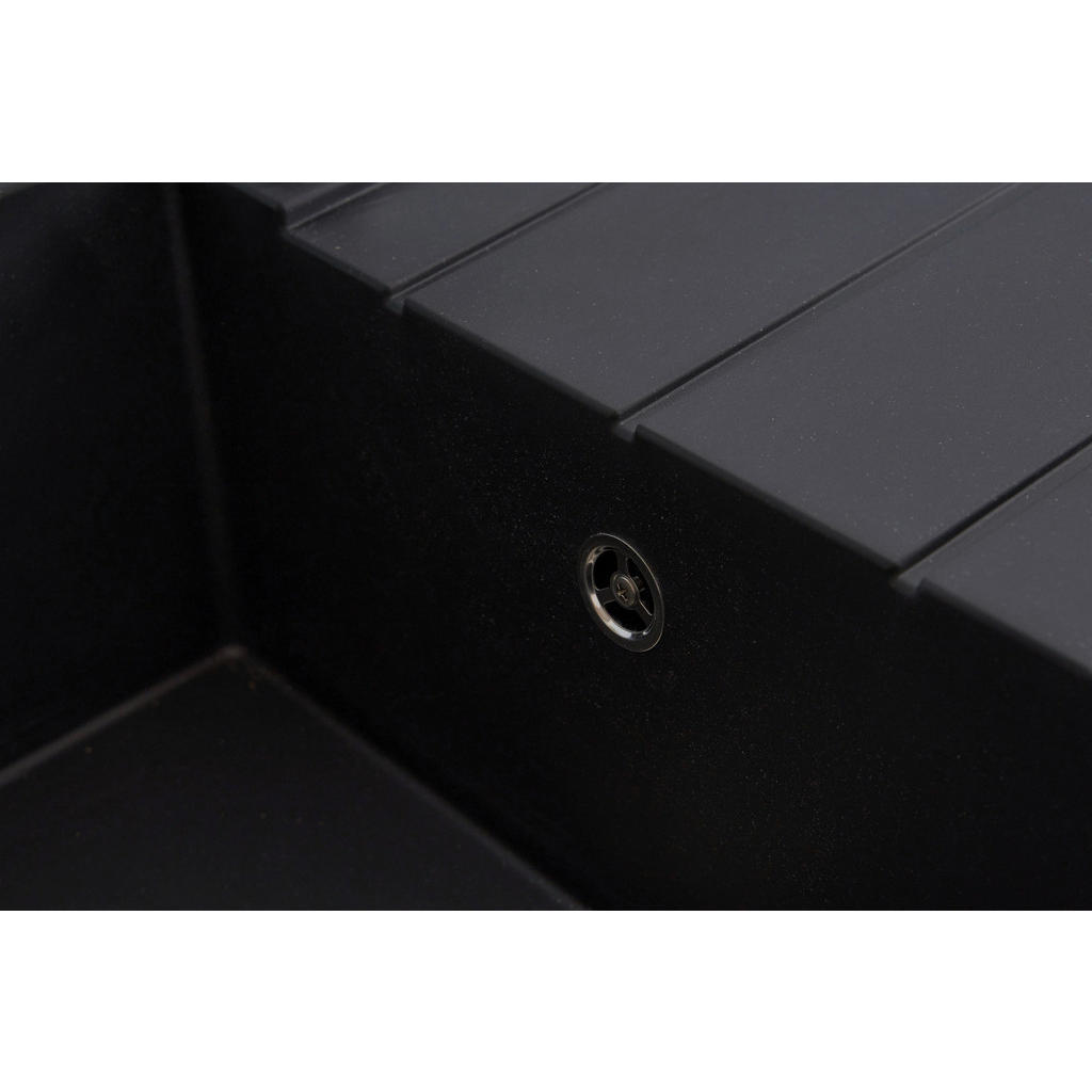 Thumbnail - Respekta Einbauspüle Houston 80 x 50 S schwarz Mineralite B/H/T: ca. 80x21x50 cm