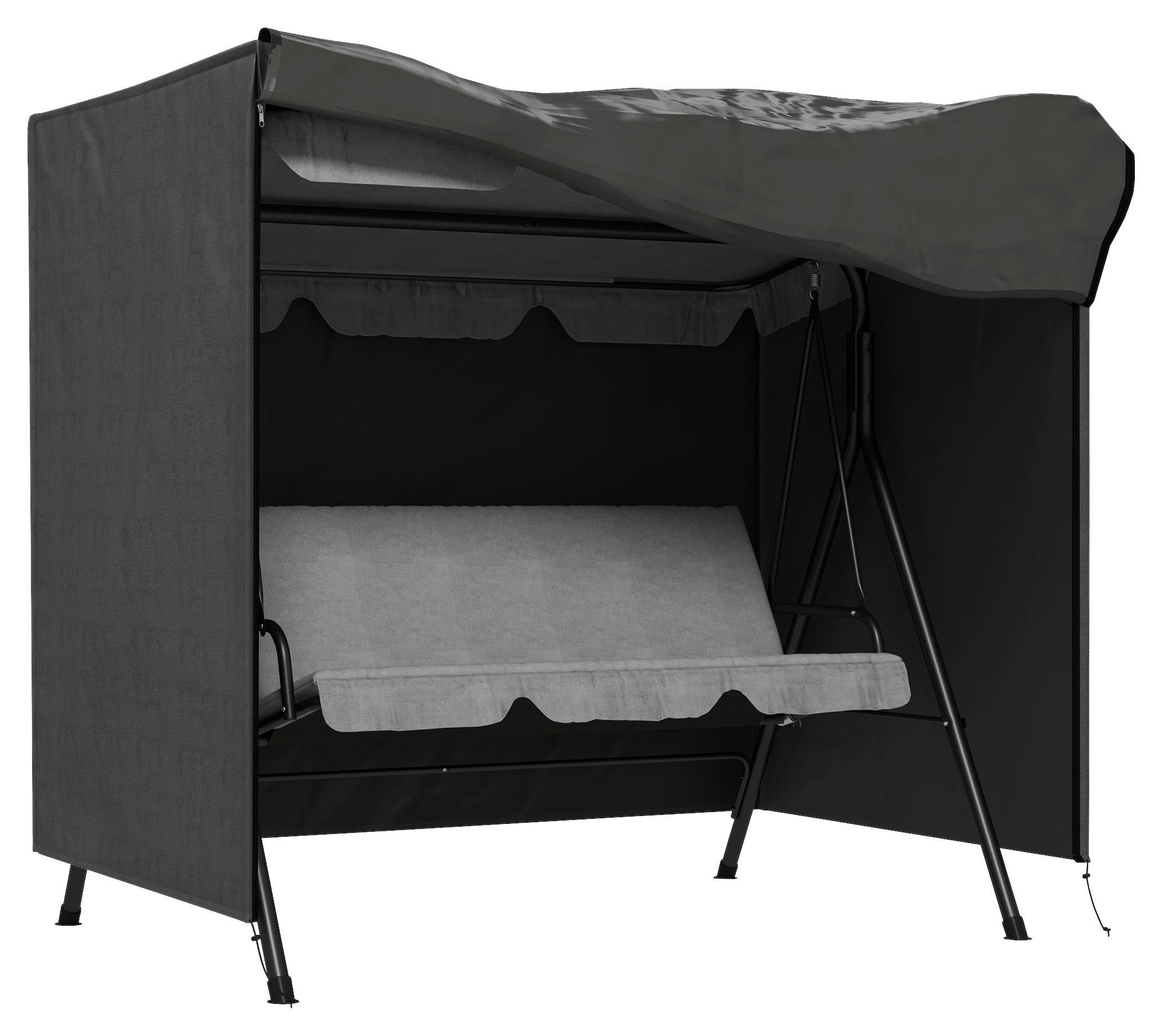 Outsunny Abdeckplane dunkelgrau Polyester B/H/L: ca. 114x152x177 cm