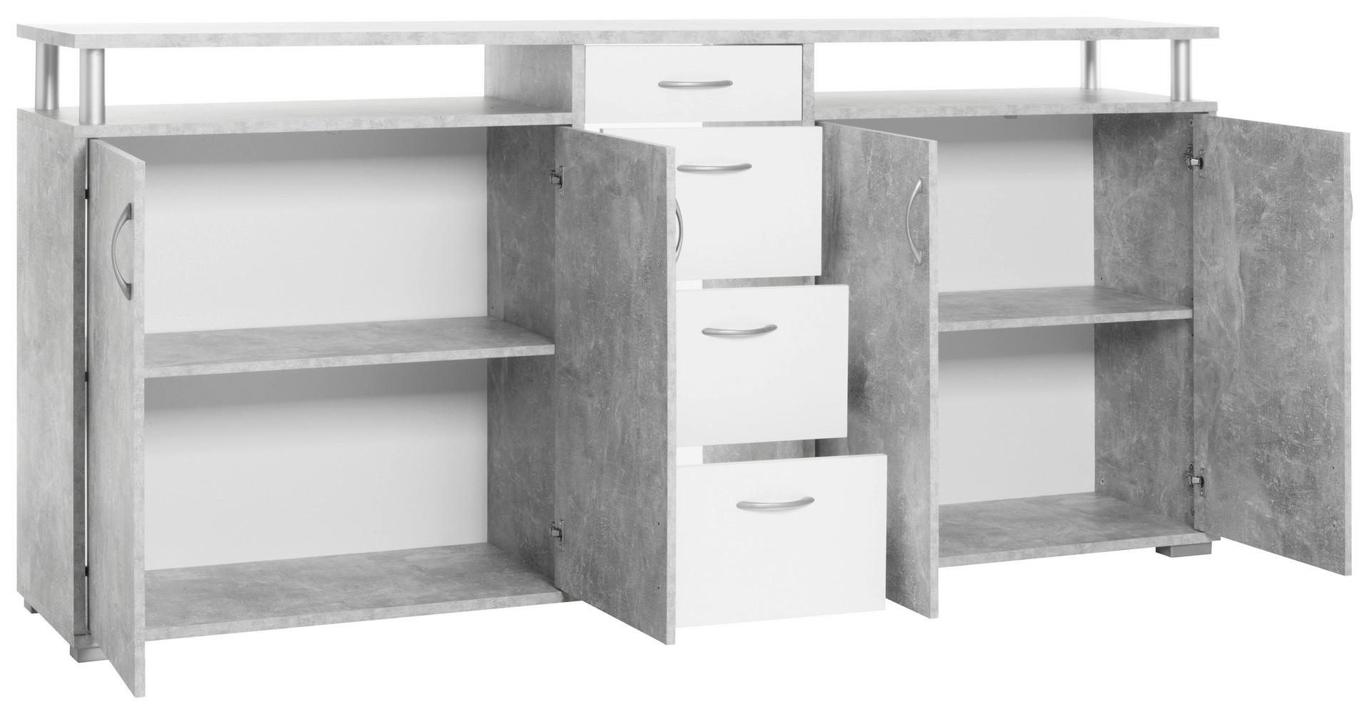 Thumbnail - Sideboard Maximo Beton Optik weiß B/H/T: ca. 208x94x38 cm