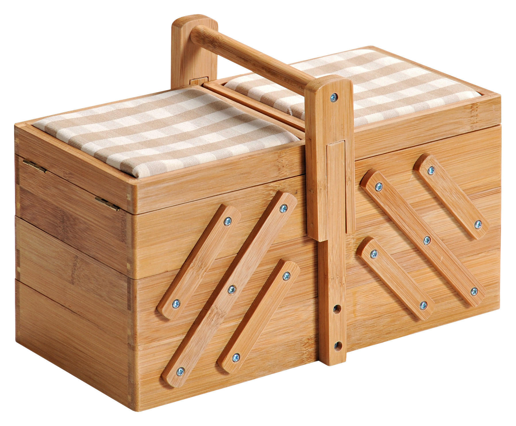 Kesper Nähkästchen braun Bambus B/H/T: ca. 29x19x16,5 cm
