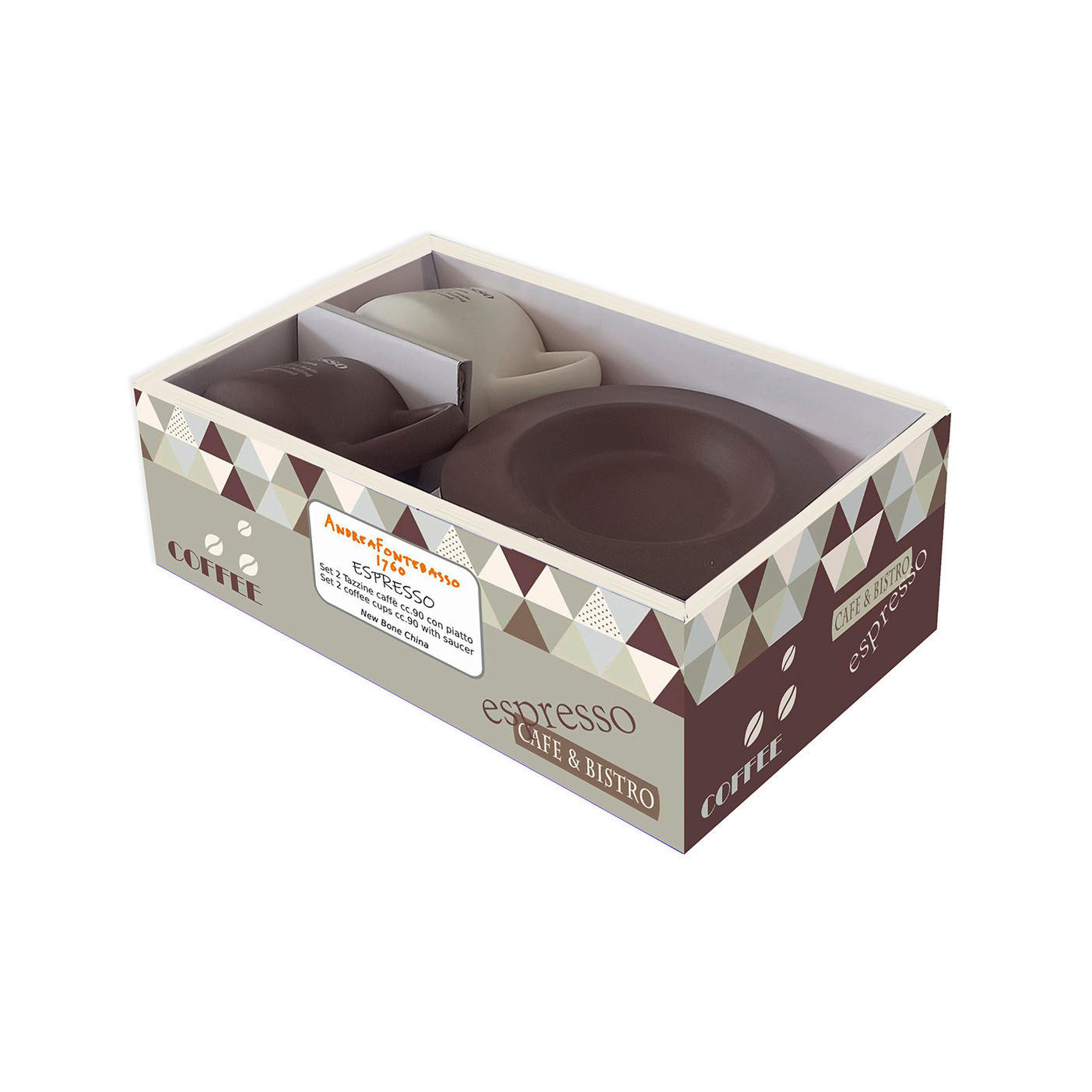 Thumbnail - TOGNANA Espressotassenset creme Keramik 4 tlg.