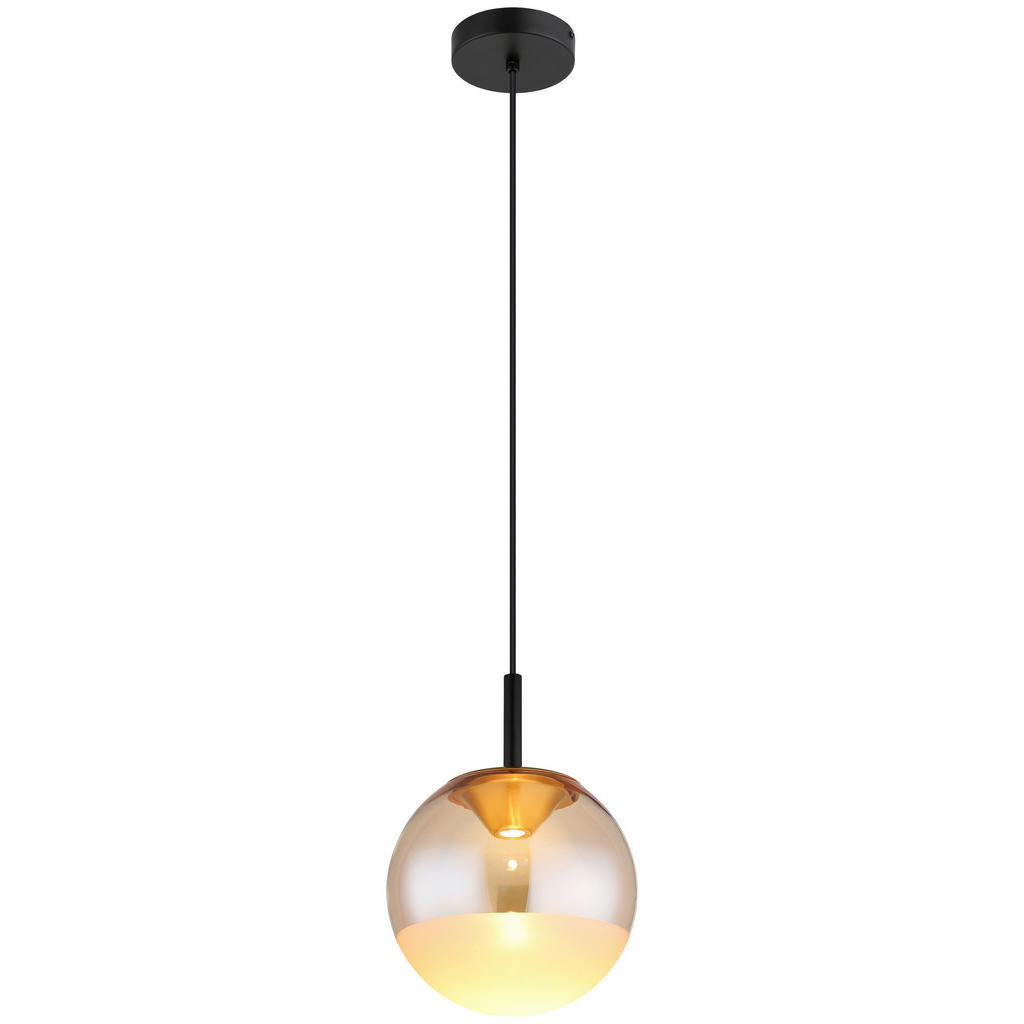 GLOBO LED-Hängeleuchte schwarz messing Metall Aluminium H/D: ca. 130x25 cm 1.0 Brennstellen