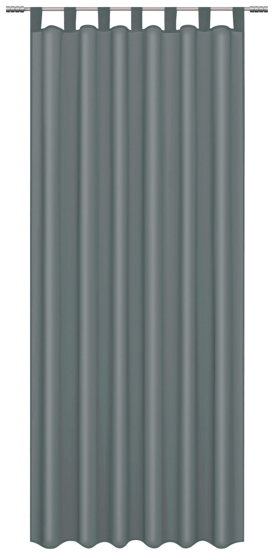 Thumbnail - ACUS design collection Schlaufenvorhang Silk anthrazit B/L: ca. 140x225 cm