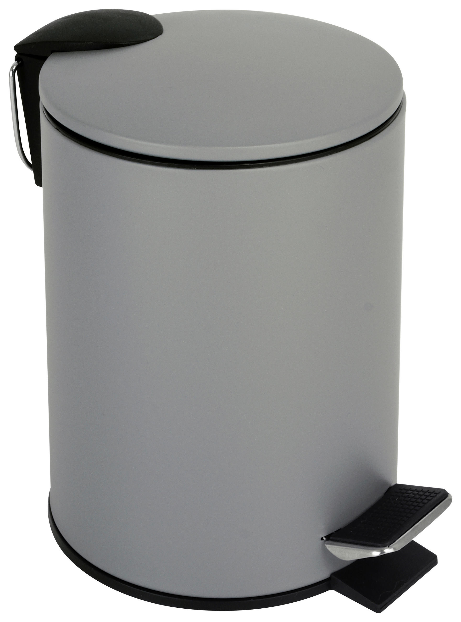 Treteimer grau Edelstahl ca. 2,6 l