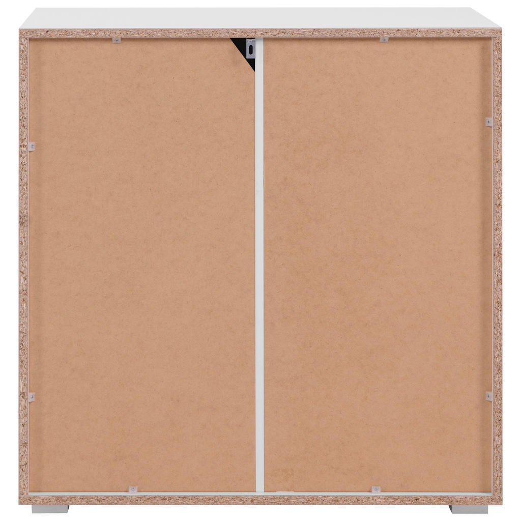 Thumbnail - Schubkastenkommode Capetown weiß glänzend weiß B/H/T: ca. 80x80x45 cm