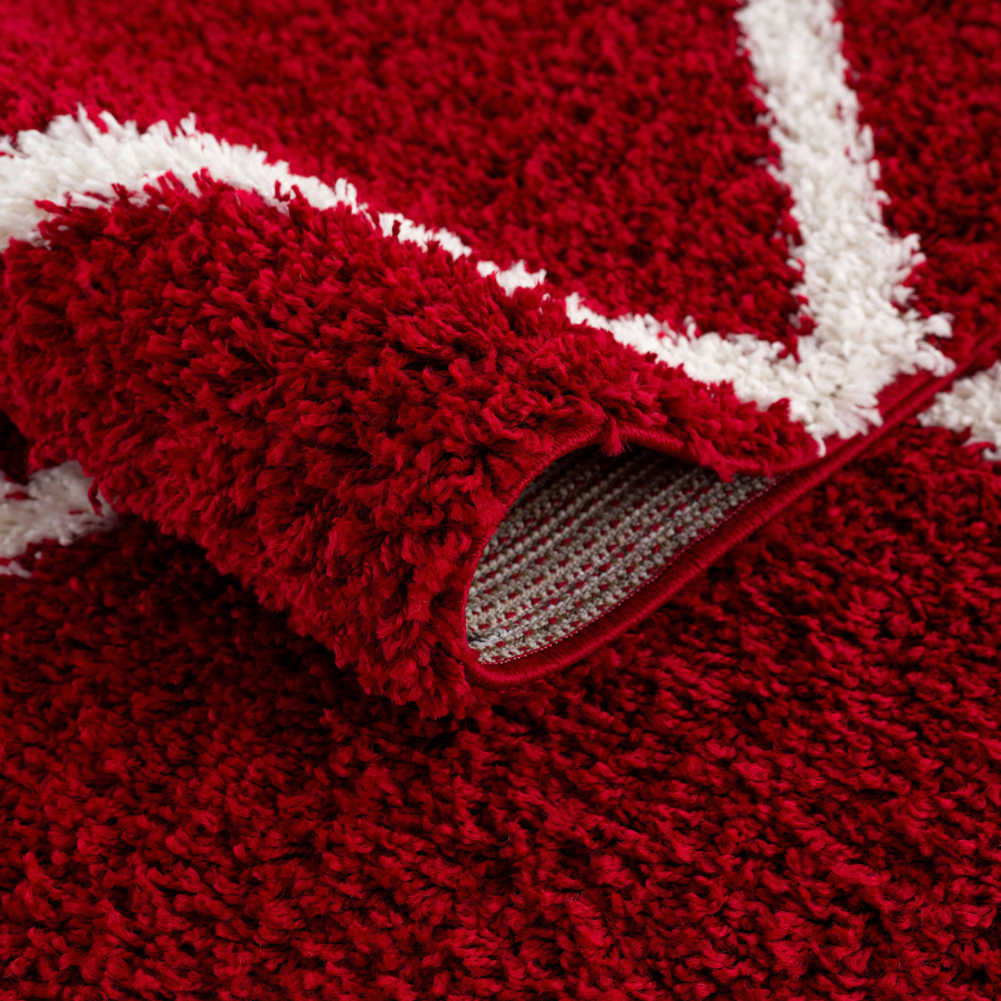 Thumbnail - Sanat Hochflorteppich MADRID rot D: ca. 80 cm