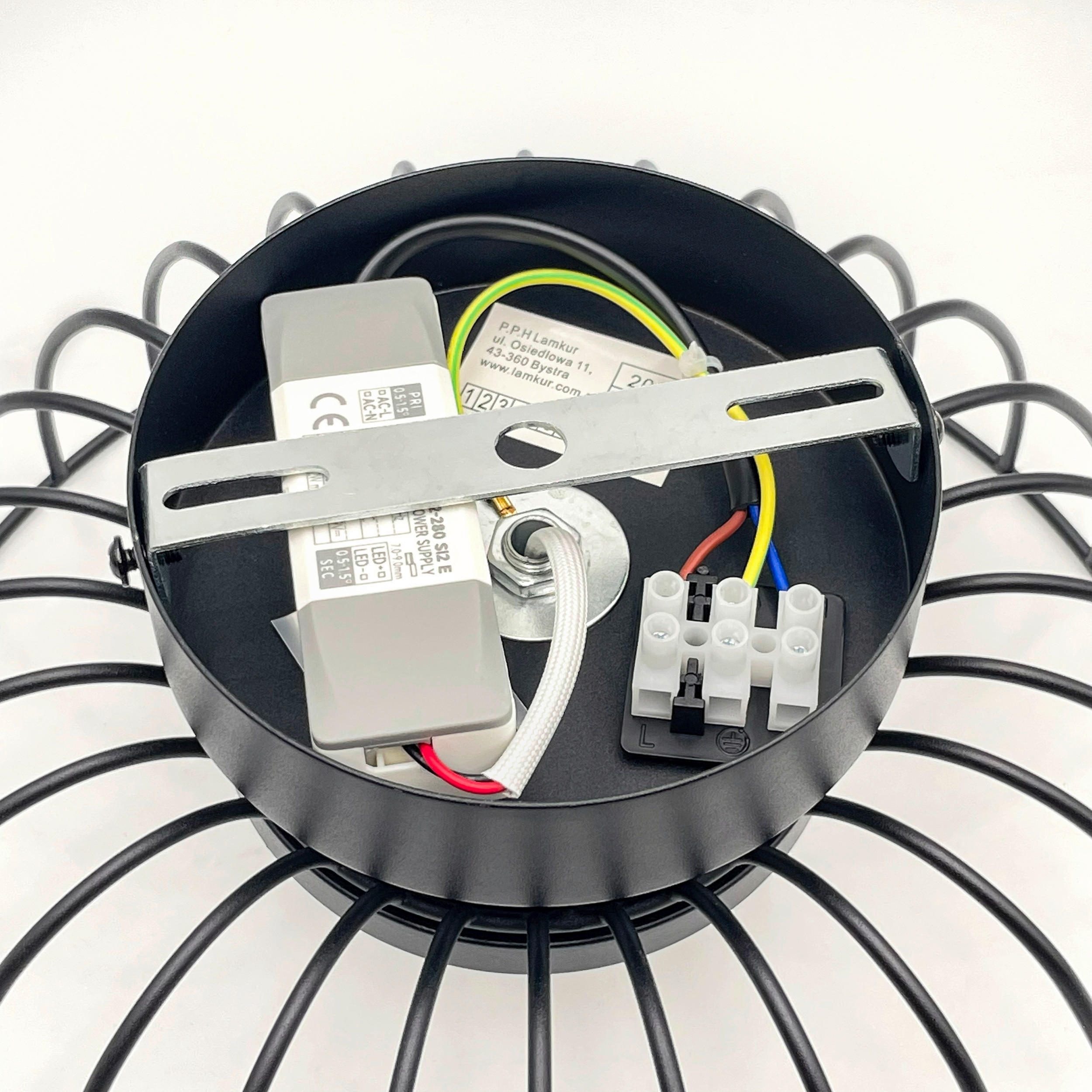 Thumbnail - Lamkur Deckenleuchte schwarz Stahl B/H/L: ca. 27x27x17 cm