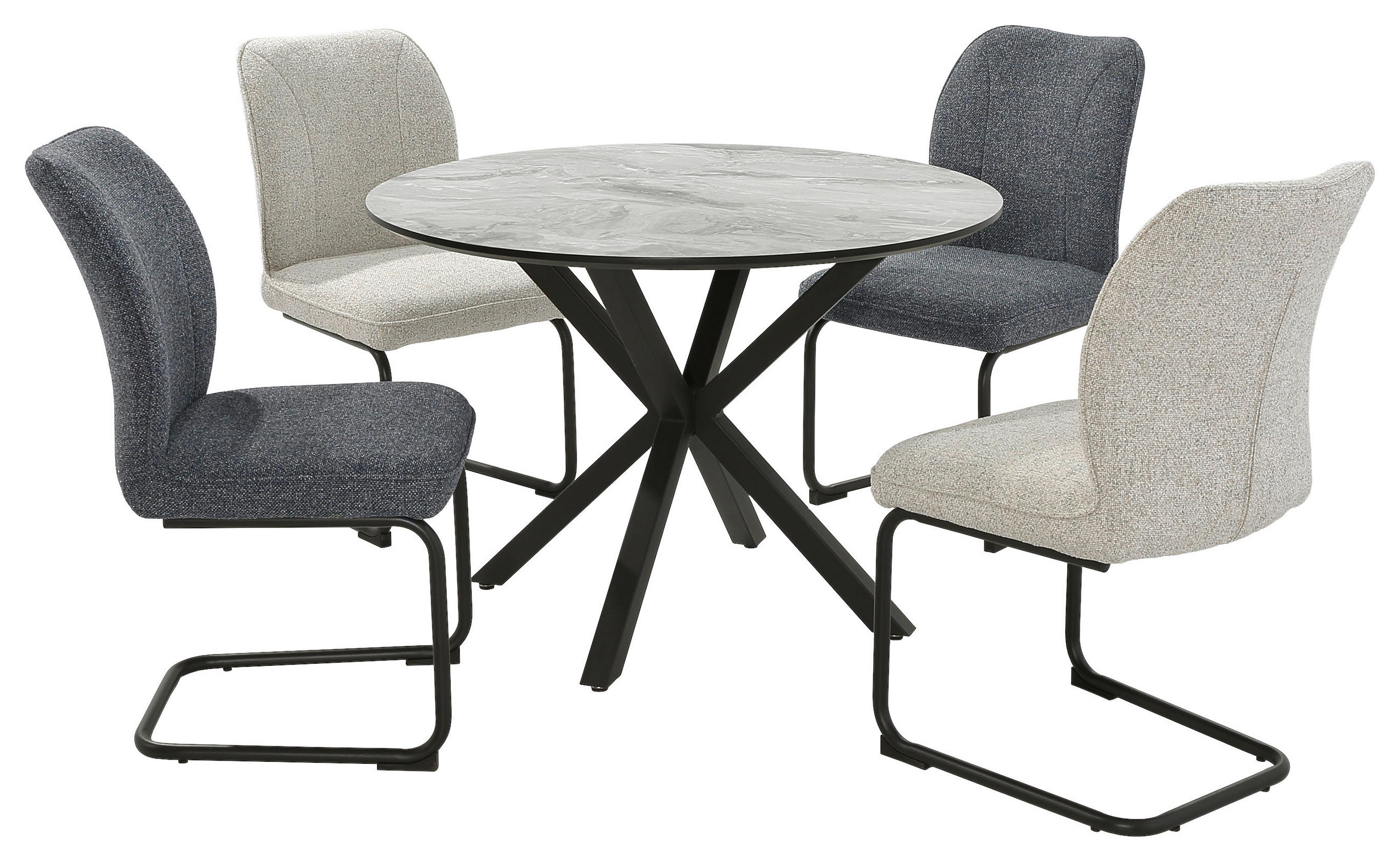 Thumbnail - Schwingstuhl  beige Webstoff B/H/T: ca. 51x95x66 cm