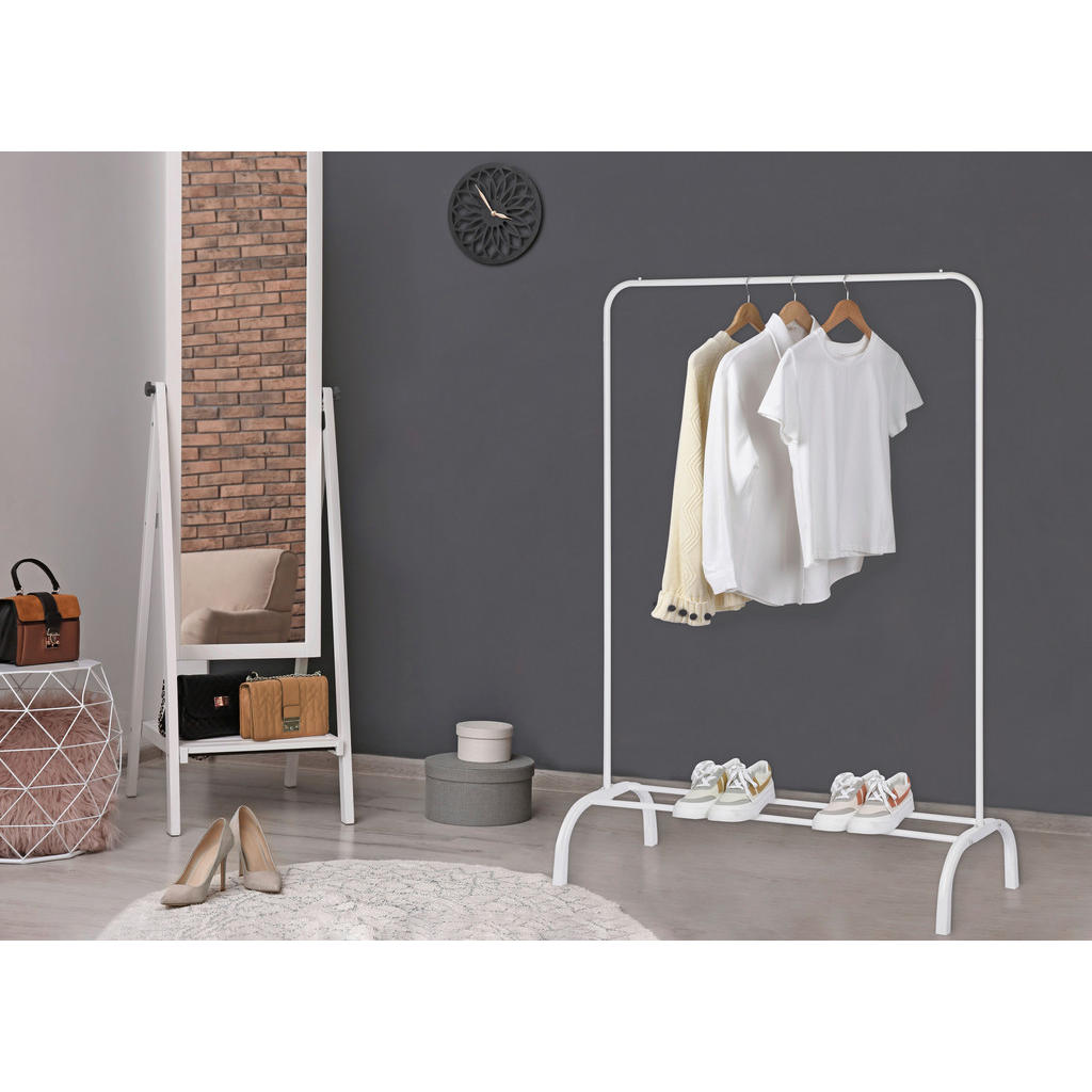 Thumbnail - POCOline Garderobenständer weiß Metall B/H/L: ca. 41x152x104 cm