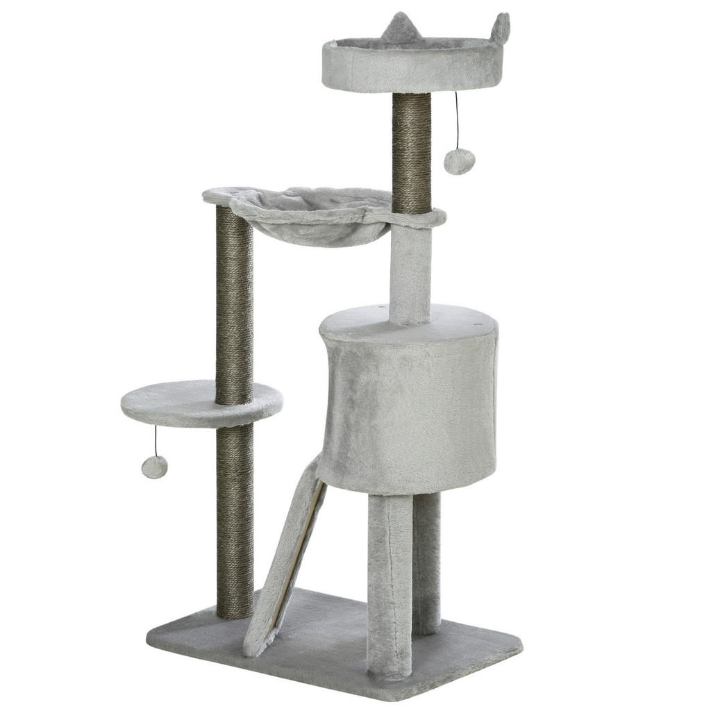 Thumbnail - PawHut Kratzbaum hellgrau Polypropylen B/H/L: ca. 40x60x113 cm