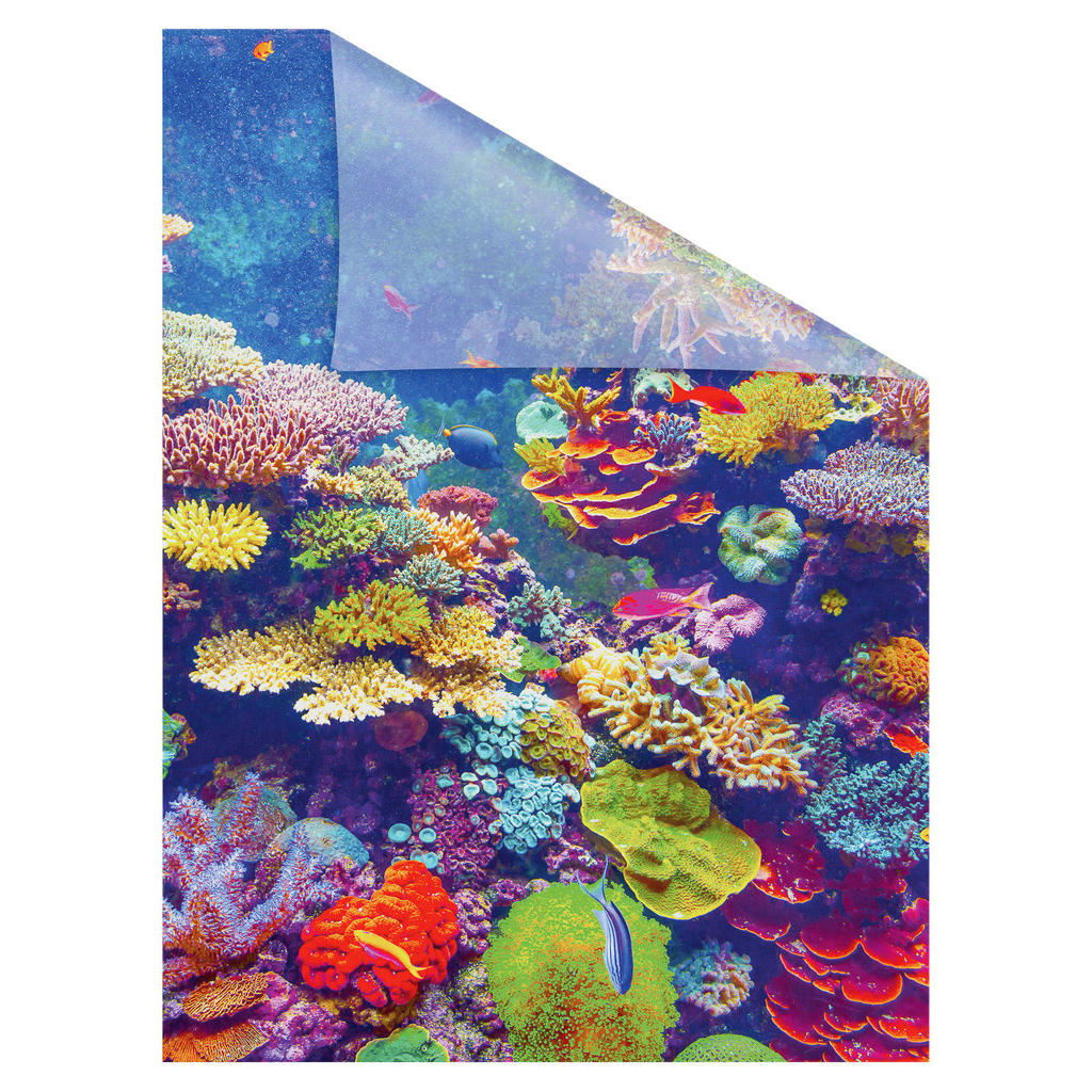 Thumbnail - LICHTBLICK Fensterfolie Aquarium Meer Aquarium bunt B/L: ca. 50x100 cm