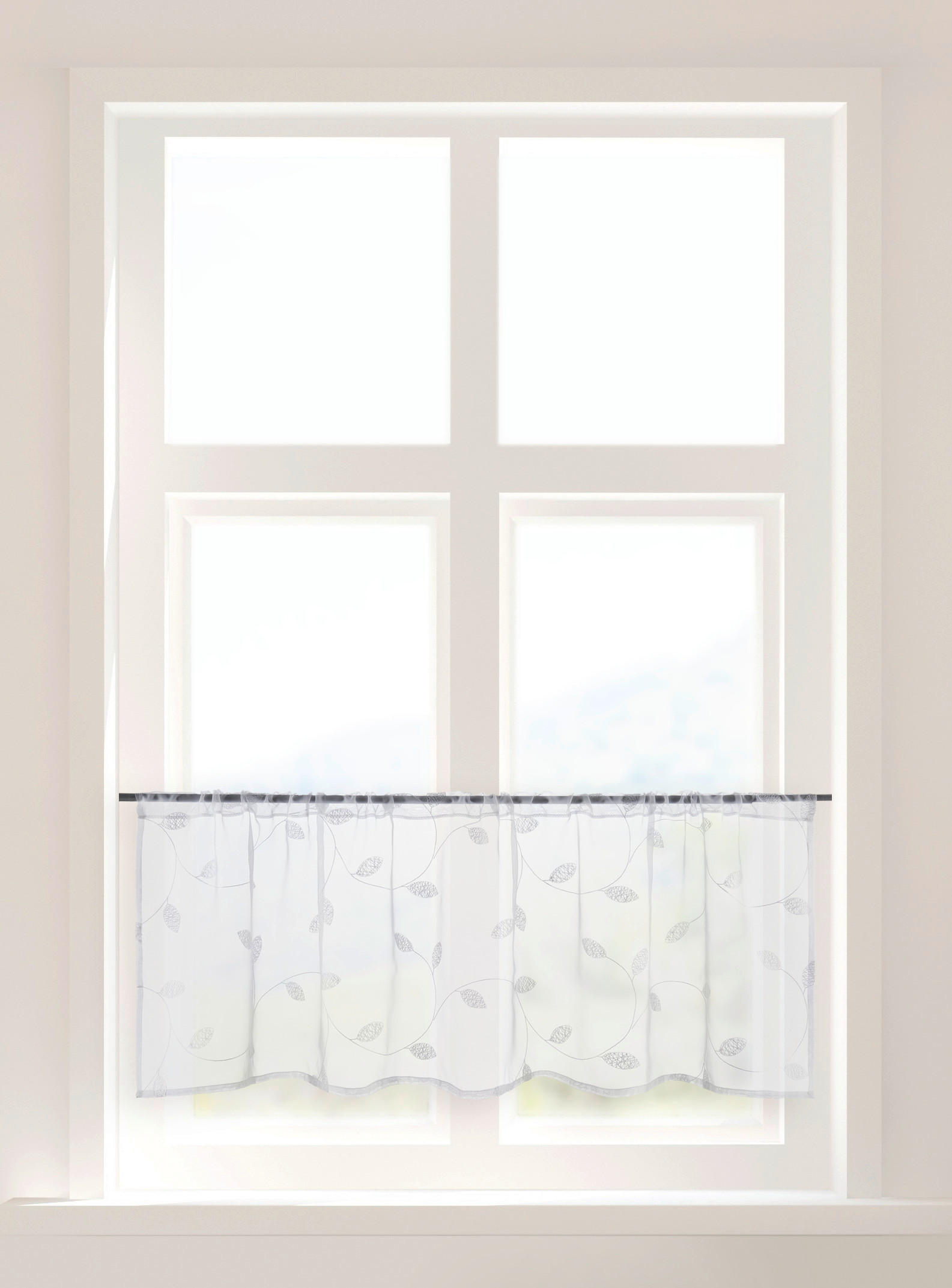 CASA CREATION Scheibengardine Shary weiß B/L: ca. 45x145 cm