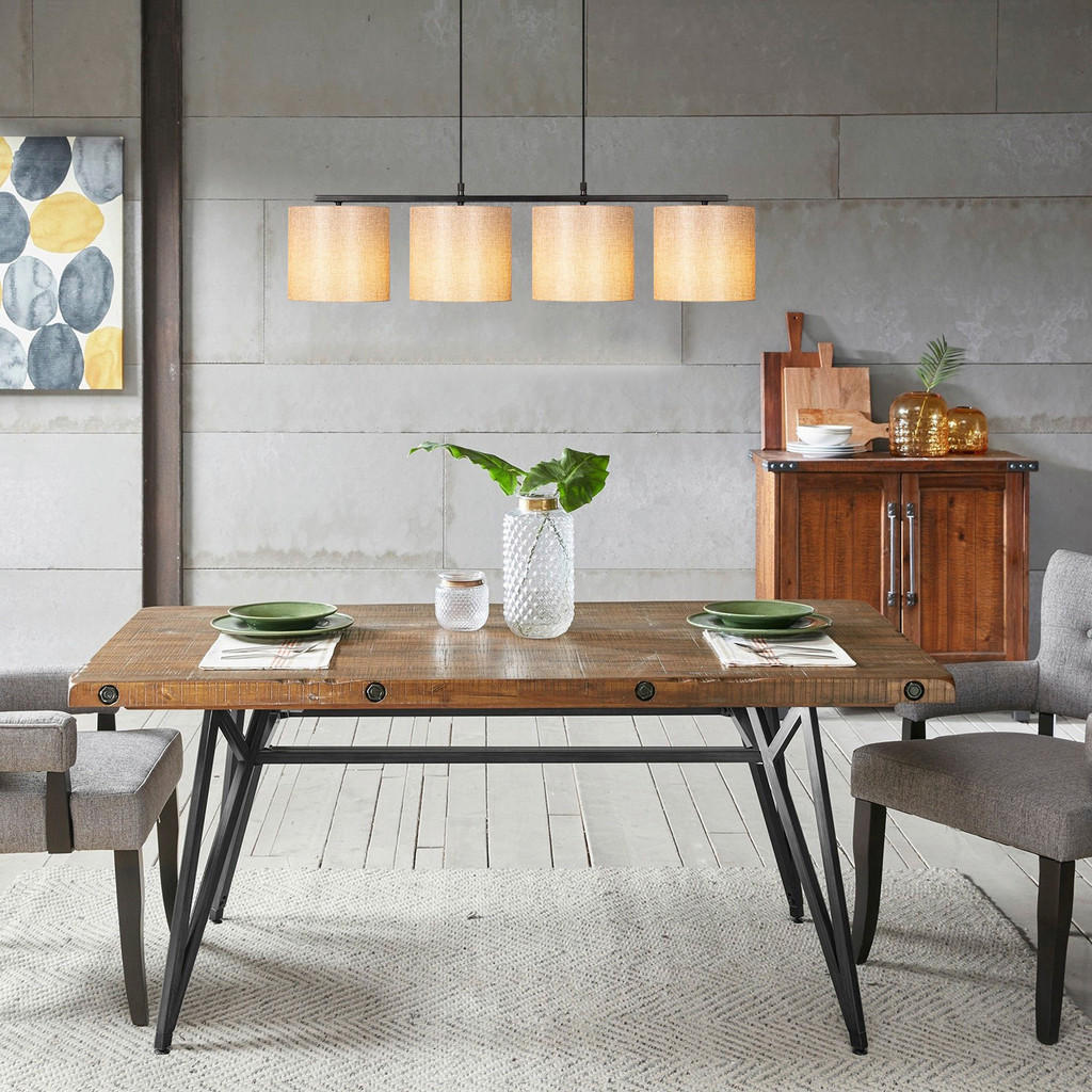 Thumbnail - Opviq Pendelleuchte Valiz-4706 creme schwarz B/H/T/L: ca. 110x120x25x110 cm E27 4 Brennstellen