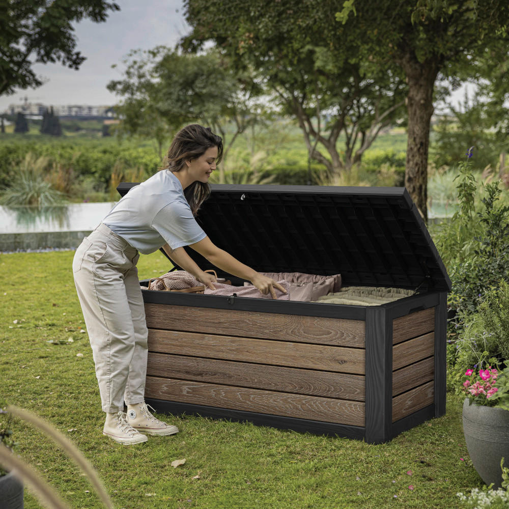 Thumbnail - Keter Kissenbox Holzoptik Kunststoff B/H/L: ca. 72,4x64,4x155 cm