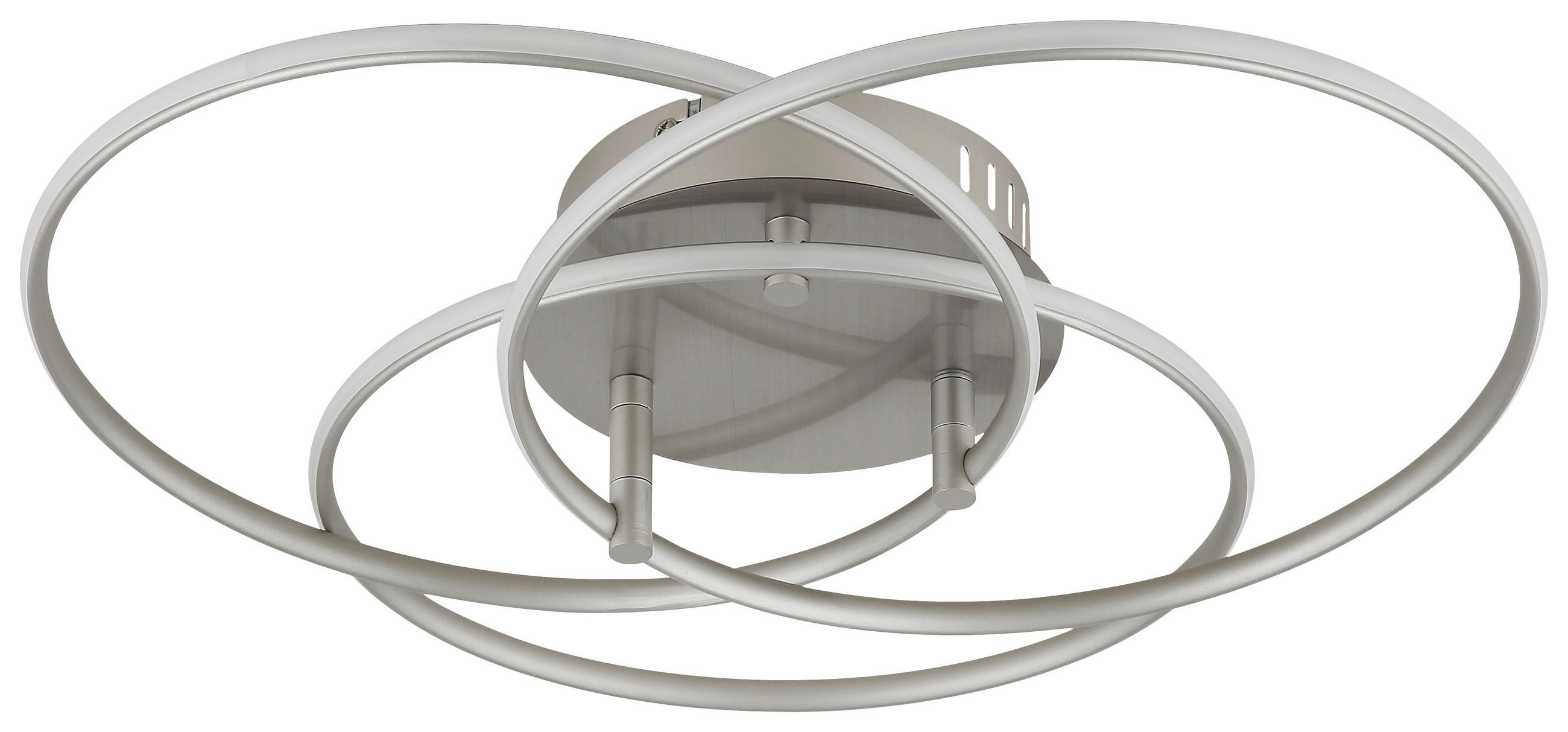 GLOBO Deckenleuchte nickel matt Opal Metall Aluminium H/D: ca. 9,4x45,6 cm 1 Brennstellen