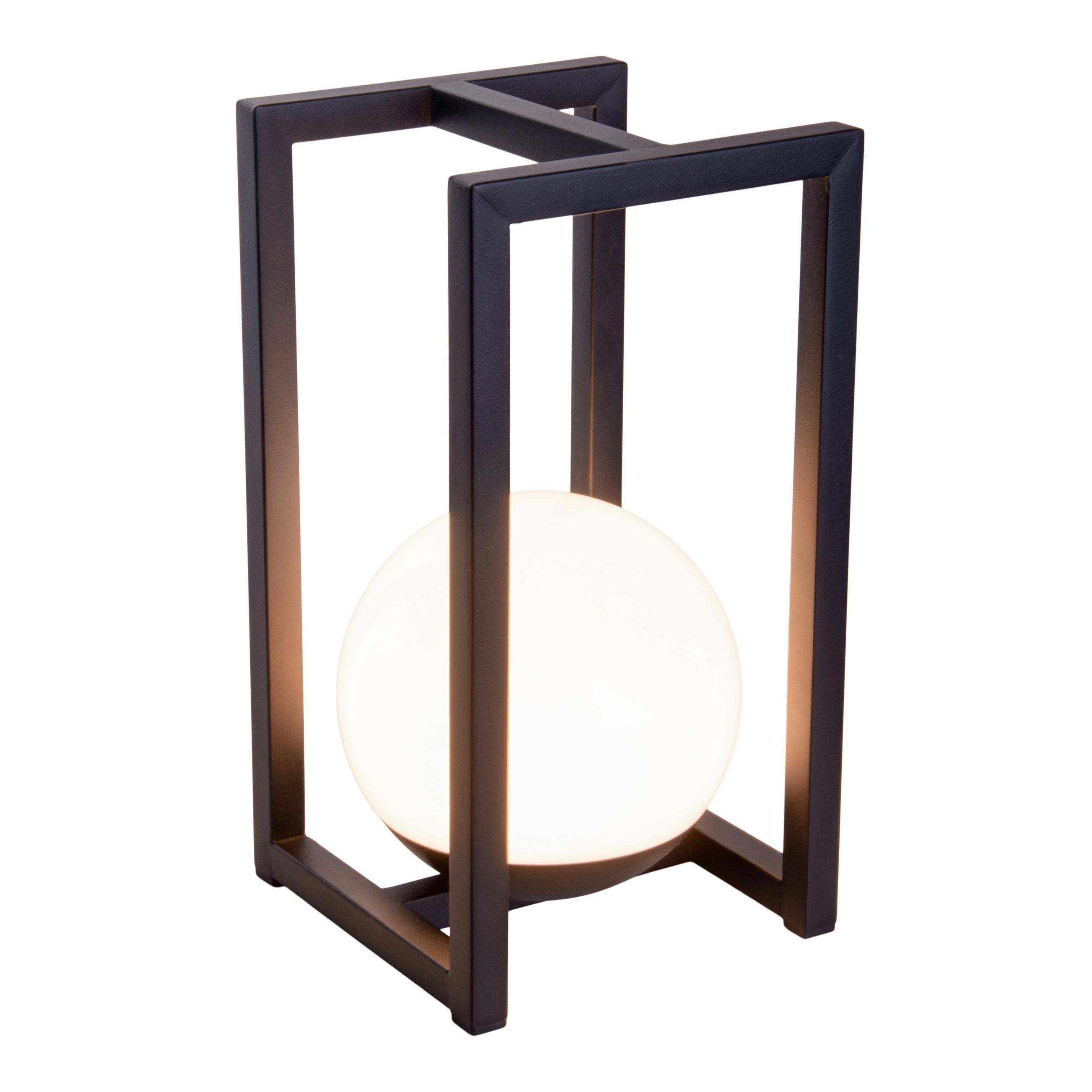 Dekoleuchte 5298122 schwarz weiß Metall Kunststoff B/H/T: ca. 16x30x16 cm