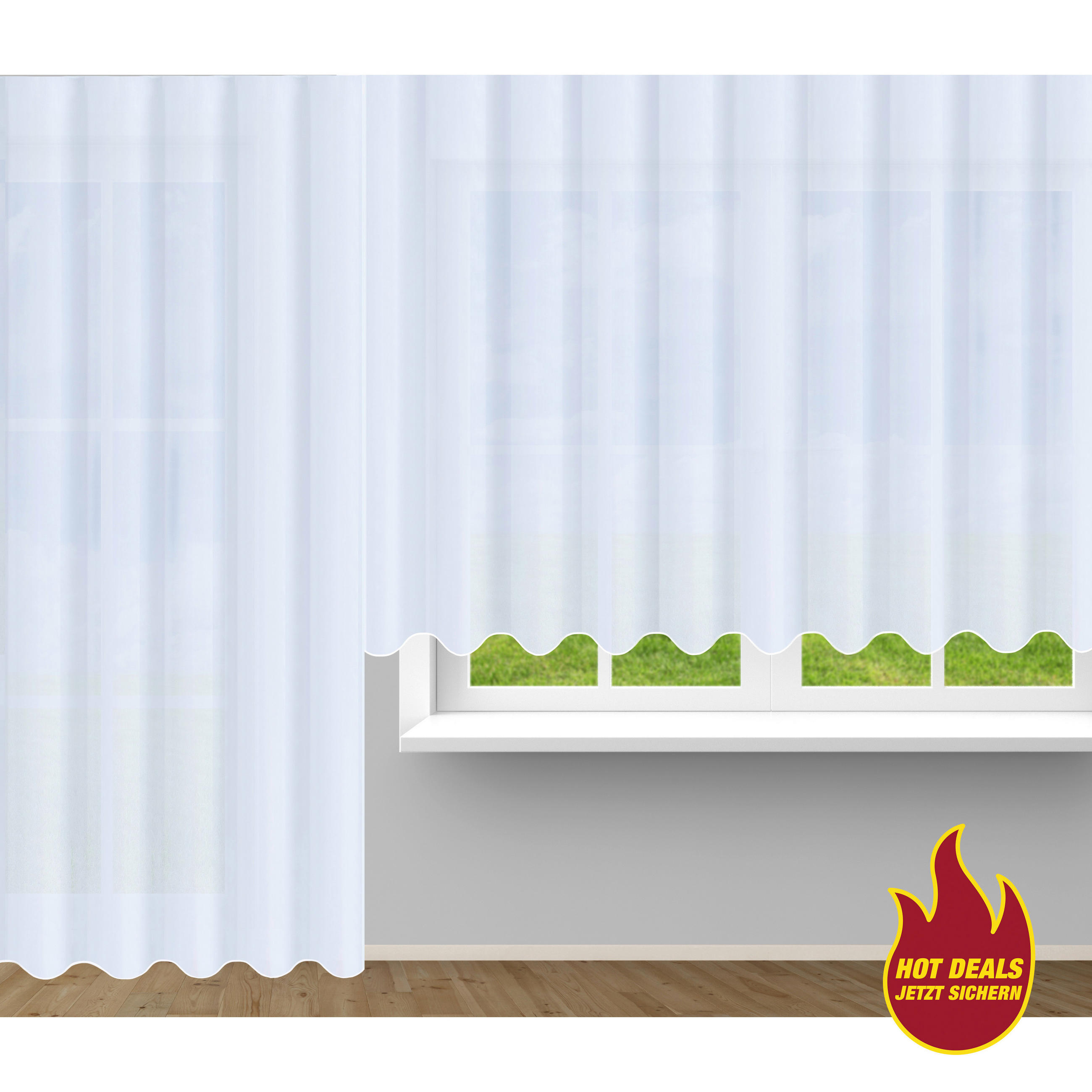 Sensation Fertigstore Stella weiß B/L: ca. 400x145 cm