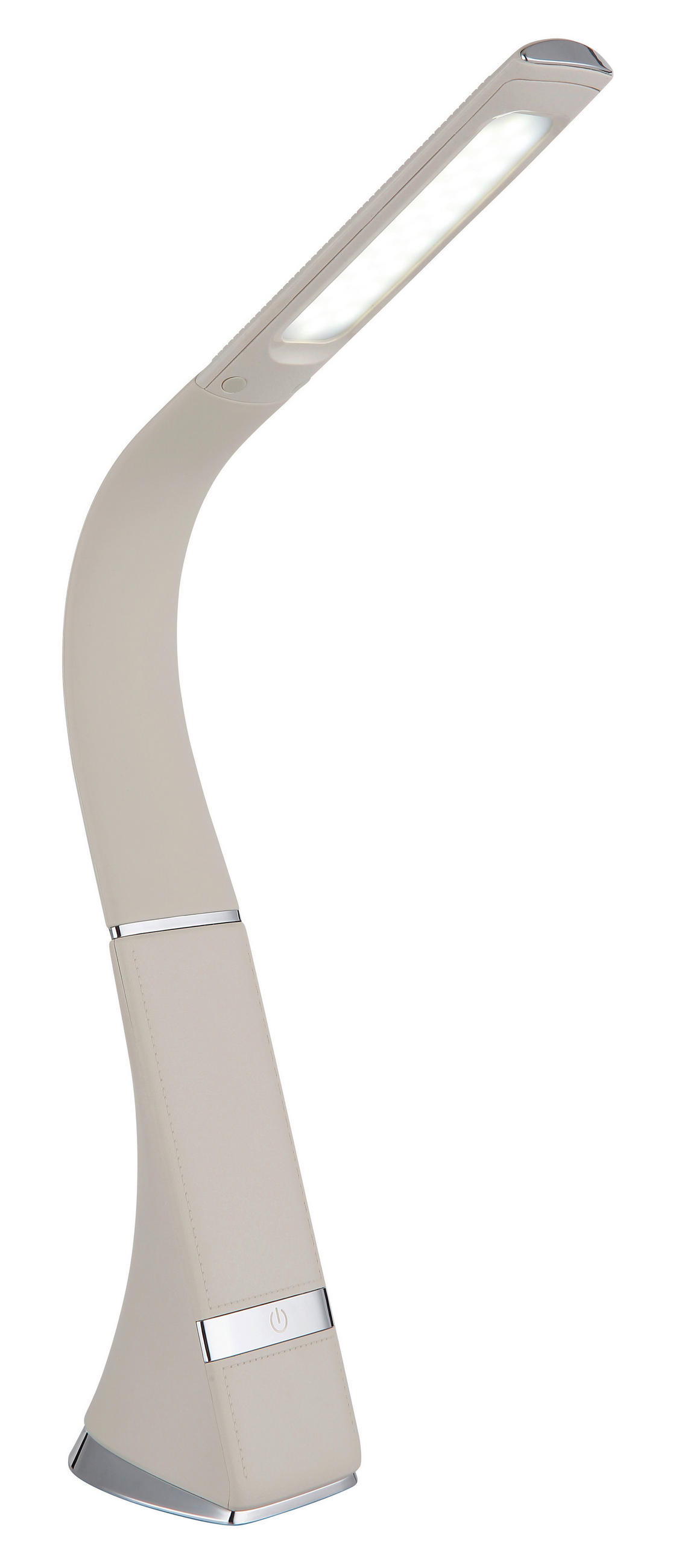 GLOBO Tischleuchte Chrom Satiniert sand PVC Kunststoff B/H/L: ca. 6,5x50x25 cm 1 Brennstellen