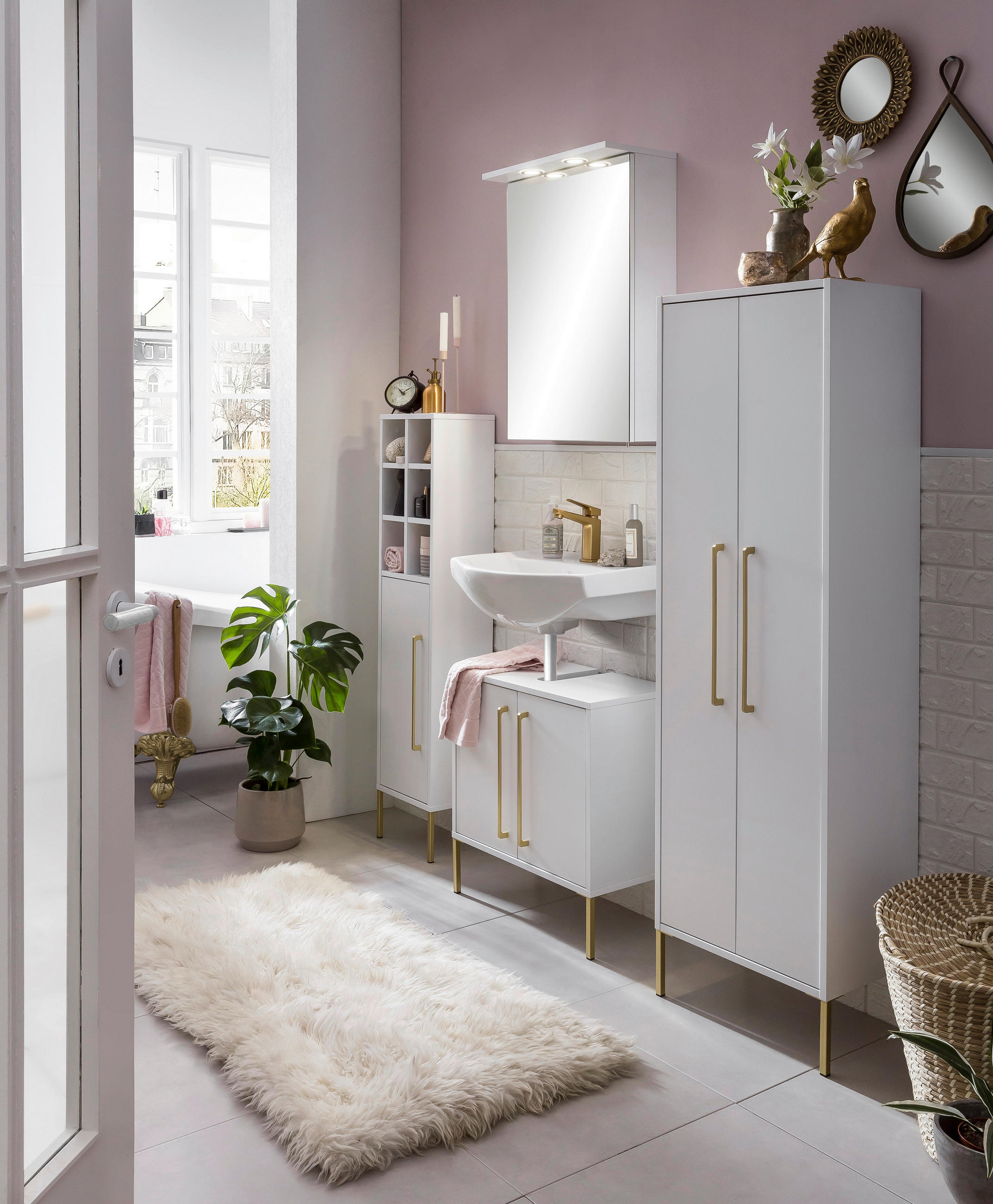 Thumbnail - Spiegelschrank Sarah weiß B/H/T: ca. 50,4x72,3x15,8 cm