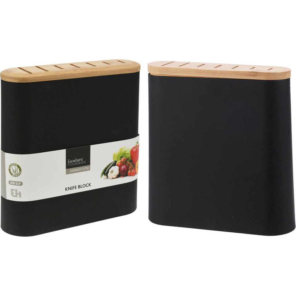 Thumbnail - Base Line Messerhalter schwarz Polypropylen B/H/L: ca. 23x8x23,5 cm