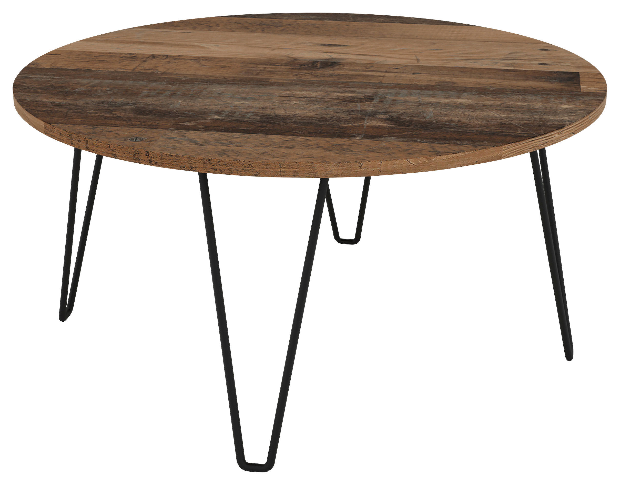byLIVING Couchtisch FLAIR Eiche Old Wood schwarz Holzwerkstoff Metall