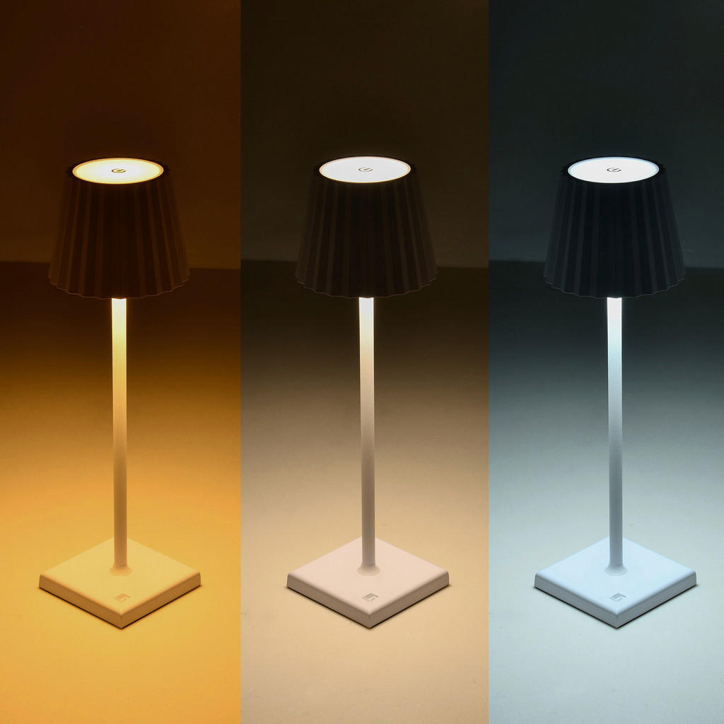 Thumbnail - BERGNER LED-Tischleuchte Maroon rot B/H: ca. 11,6x38 cm