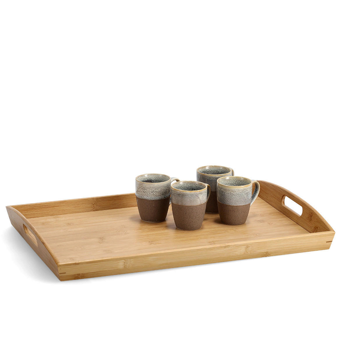 Zeller Serviertablett natur Bambus B/H/L: ca. 38x6x58 cm