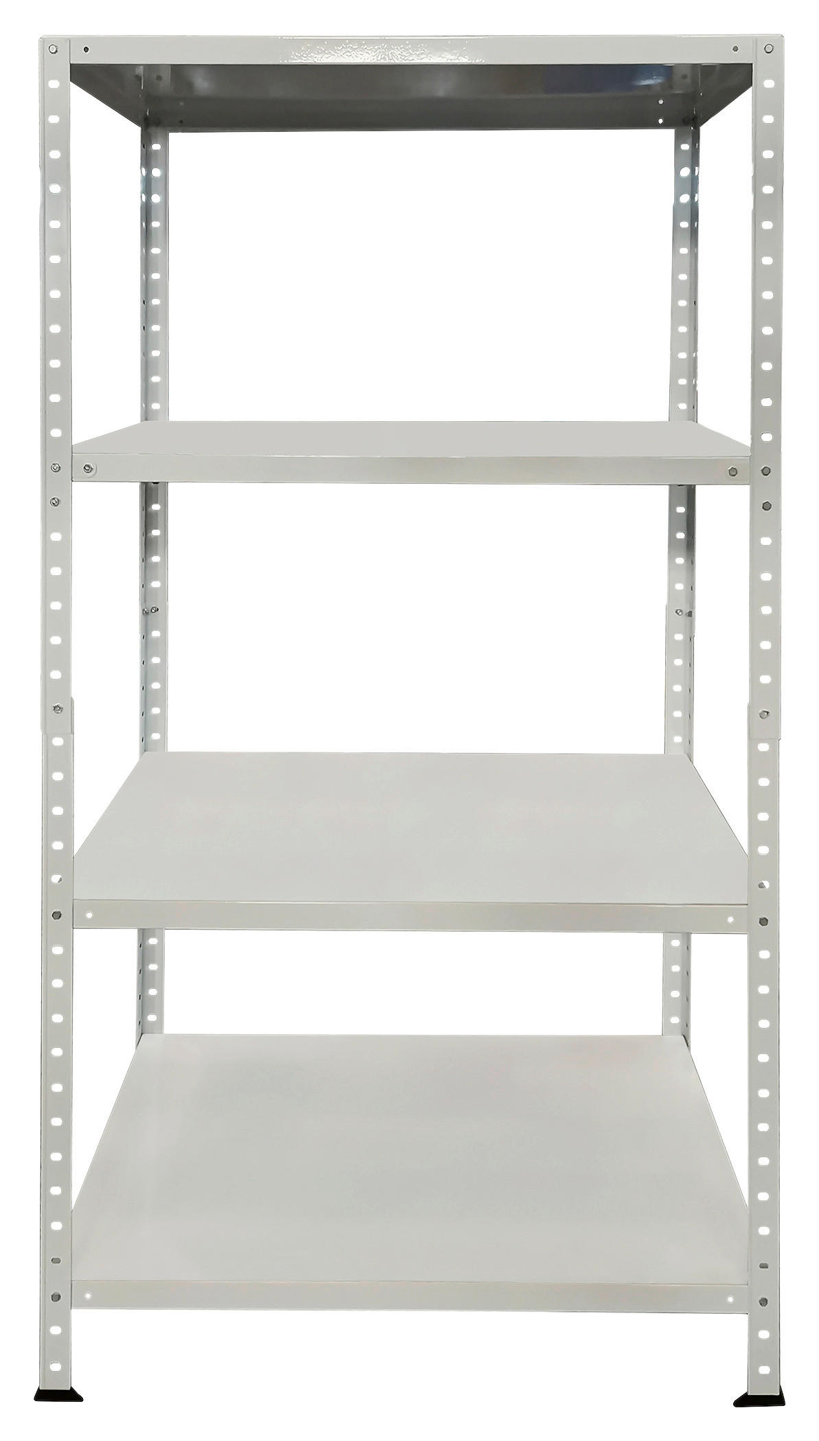 Schraubregal weiß B/H/T: ca. 90x180x60 cm