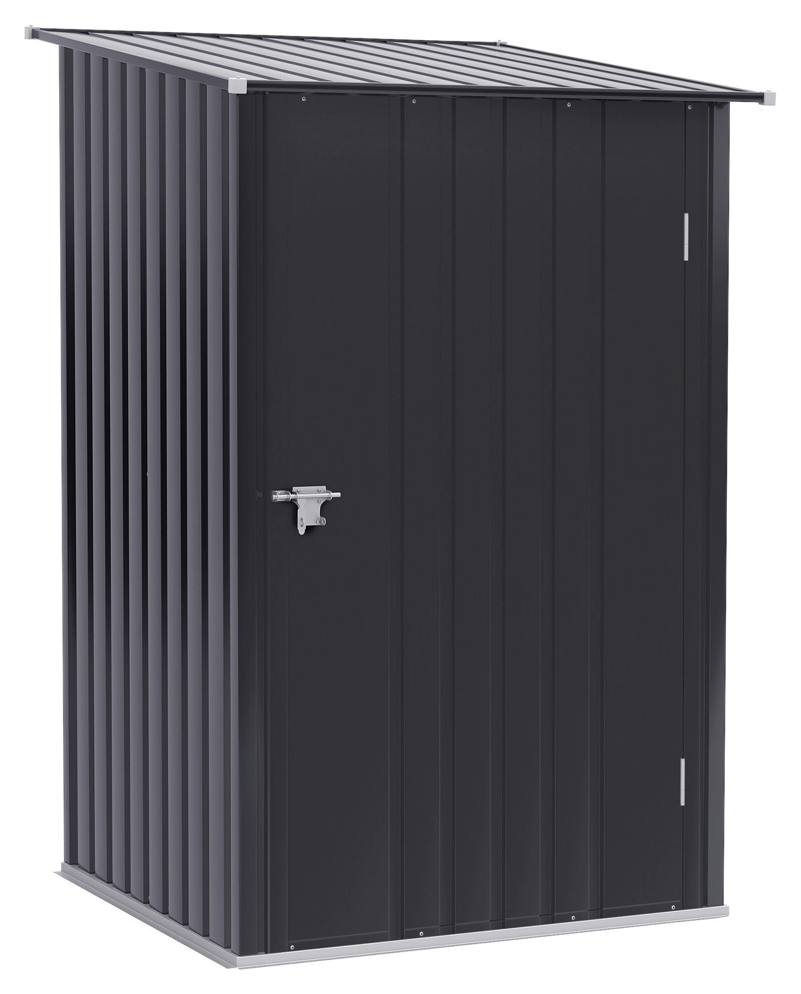 Outsunny Gerätehaus mit Pultdach dunkelgrau B/H/L: ca. 103x160x100 cm