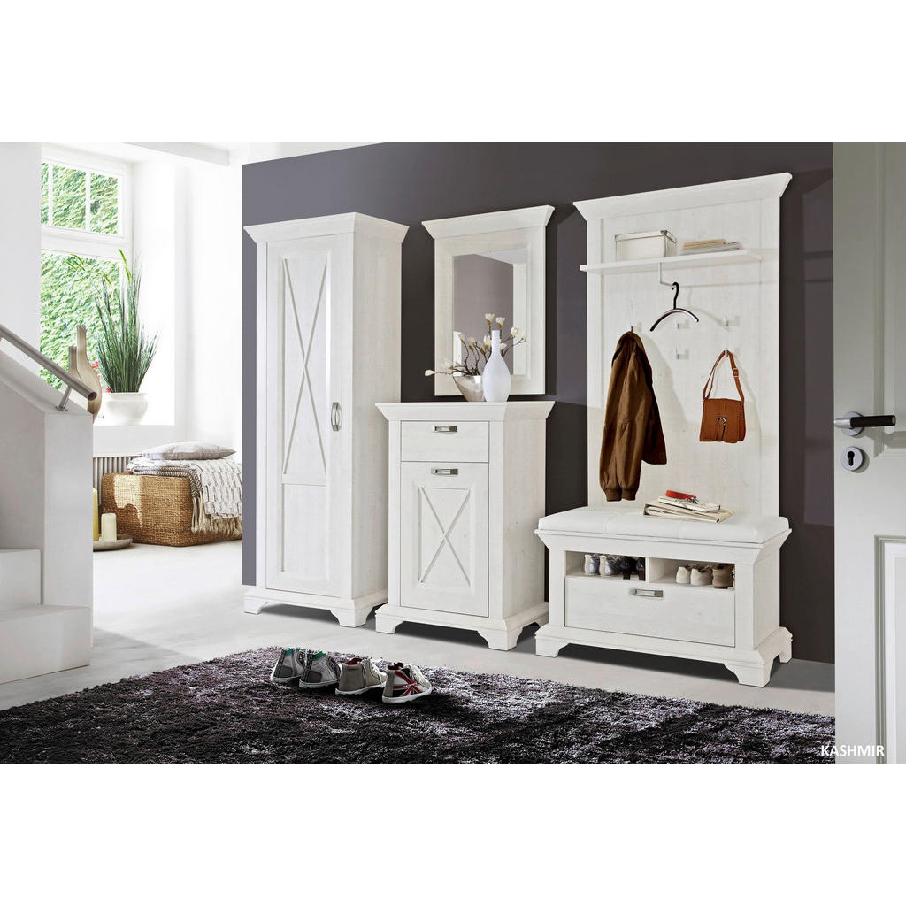 Thumbnail - Garderobenschrank weiß Pinie Nachbildung B/H/T: ca. 73,3x210,6x46,2 cm