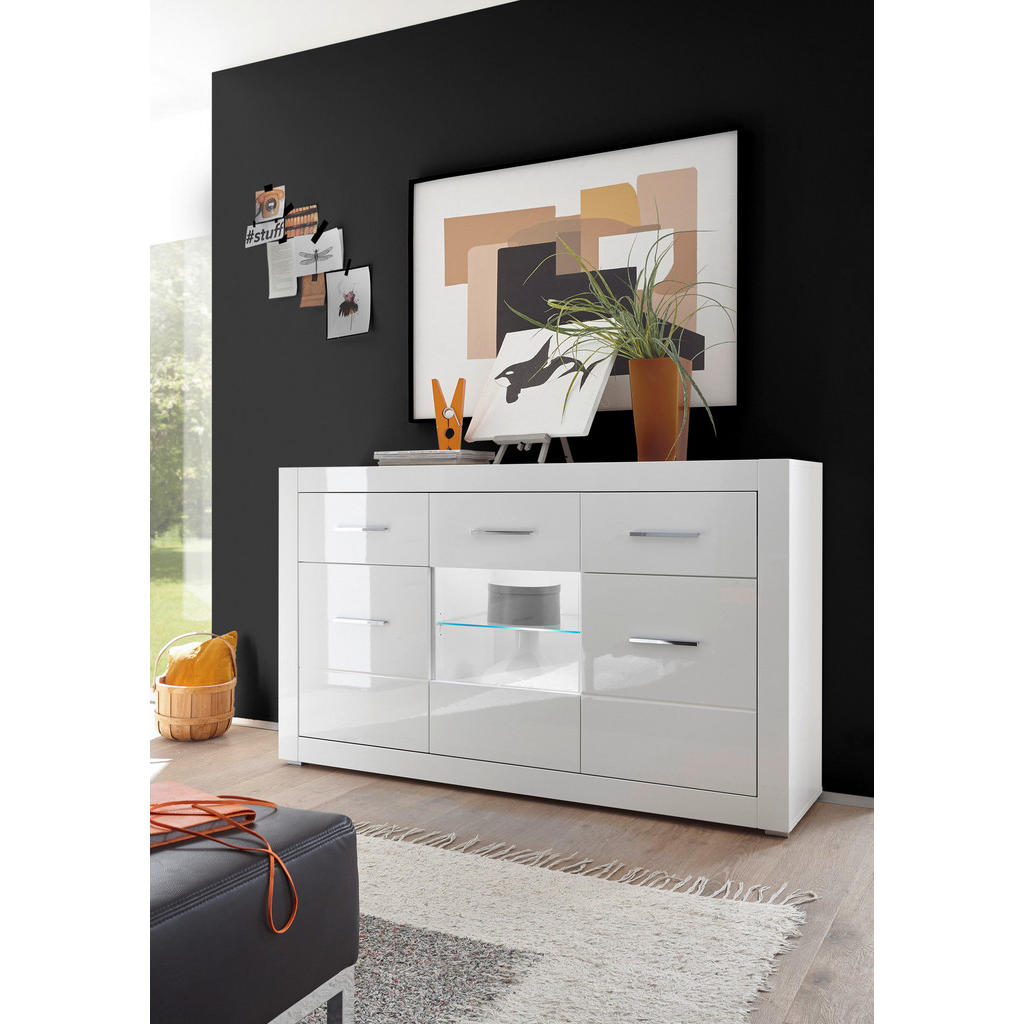 Thumbnail - Sideboard Bianco weiß weiß Hochglanz B/H/T: ca. 164x97x42 cm