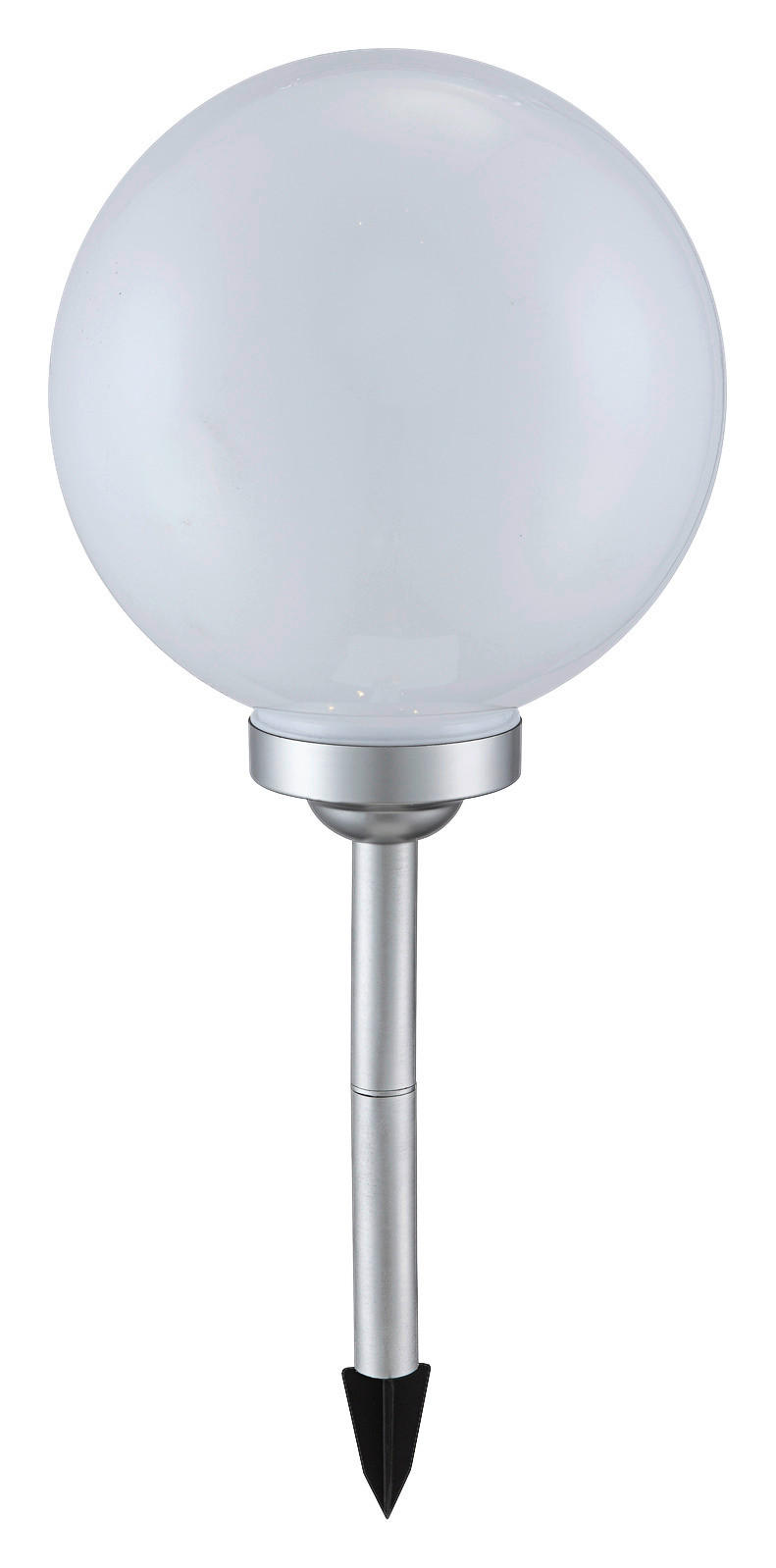 LED-Solarleuchte silber Kunststoff H/D: ca. 68x25 cm