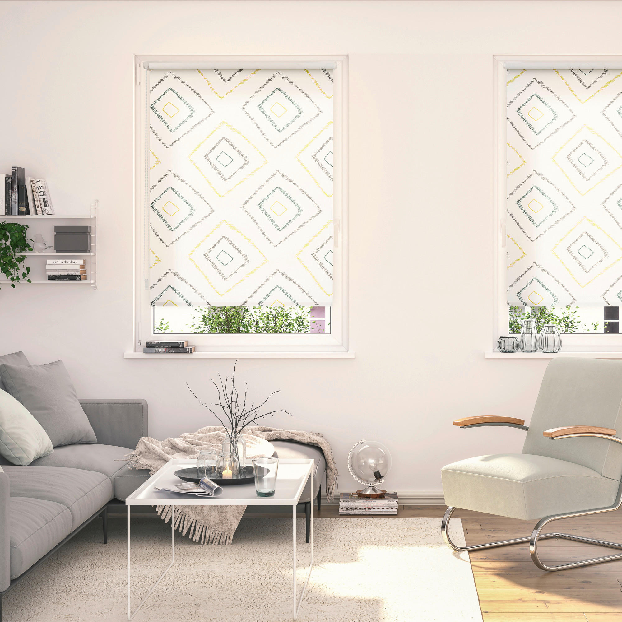 LICHTBLICK Verdunkelungsrollo Stripy Boho beige B/L: ca. 70x150 cm