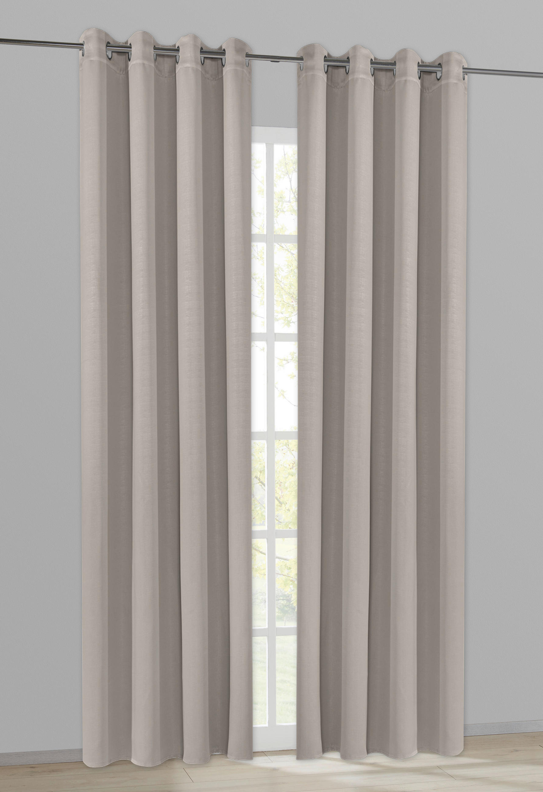 Happy Home Ösenvorhang Freiburg grau B/L: ca. 140x235 cm