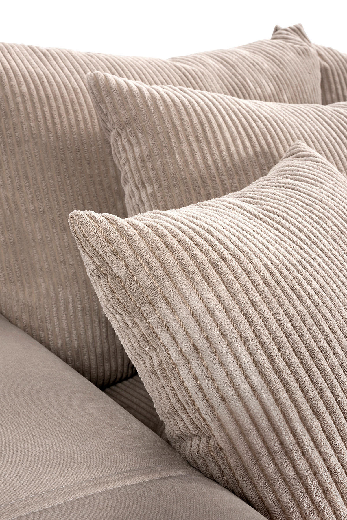 Thumbnail - Big Sofa Xantia new 1 beige Velourstoff B/H/T: ca. 318x94x120 cm