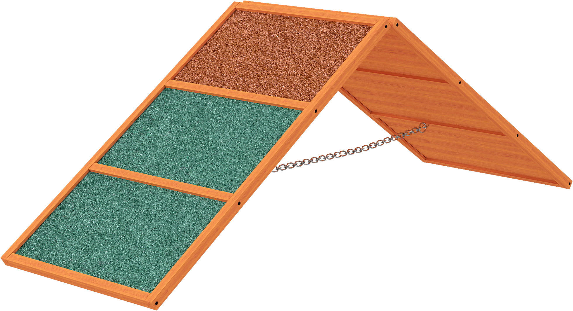 PawHut Hunde Agility Steg orange Holz B/H/L: ca. 59x66x173 cm