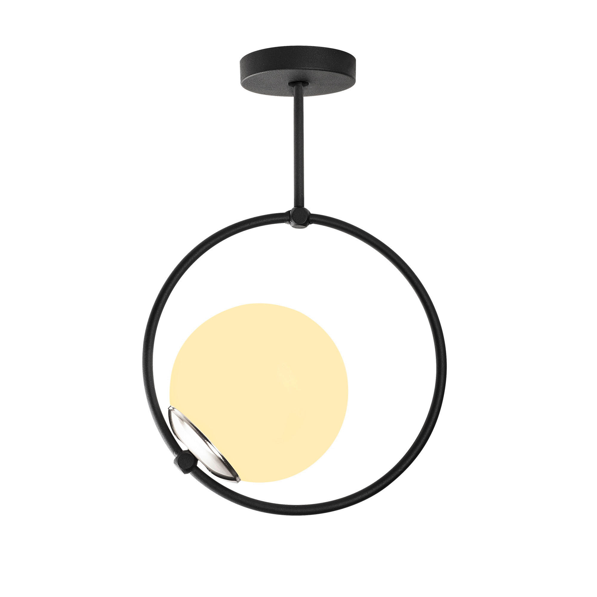 Opviq Deckenleuchte Dolunay schwarz weiß Metall B/H/T/L/D: ca. 15x39x15x26x15 cm E27 1 Brennstellen